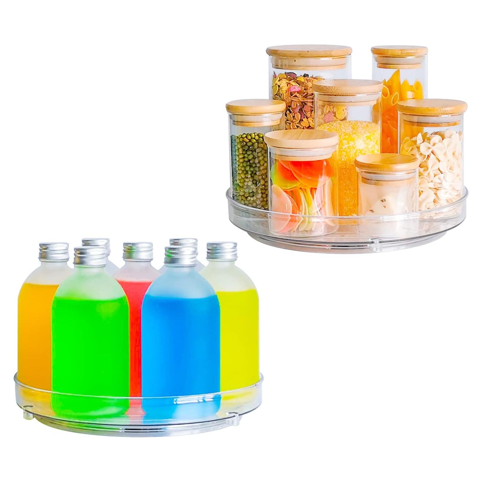 Organizador Giratorio Roninkier 22.86 cm Transparente - Paquete de 2