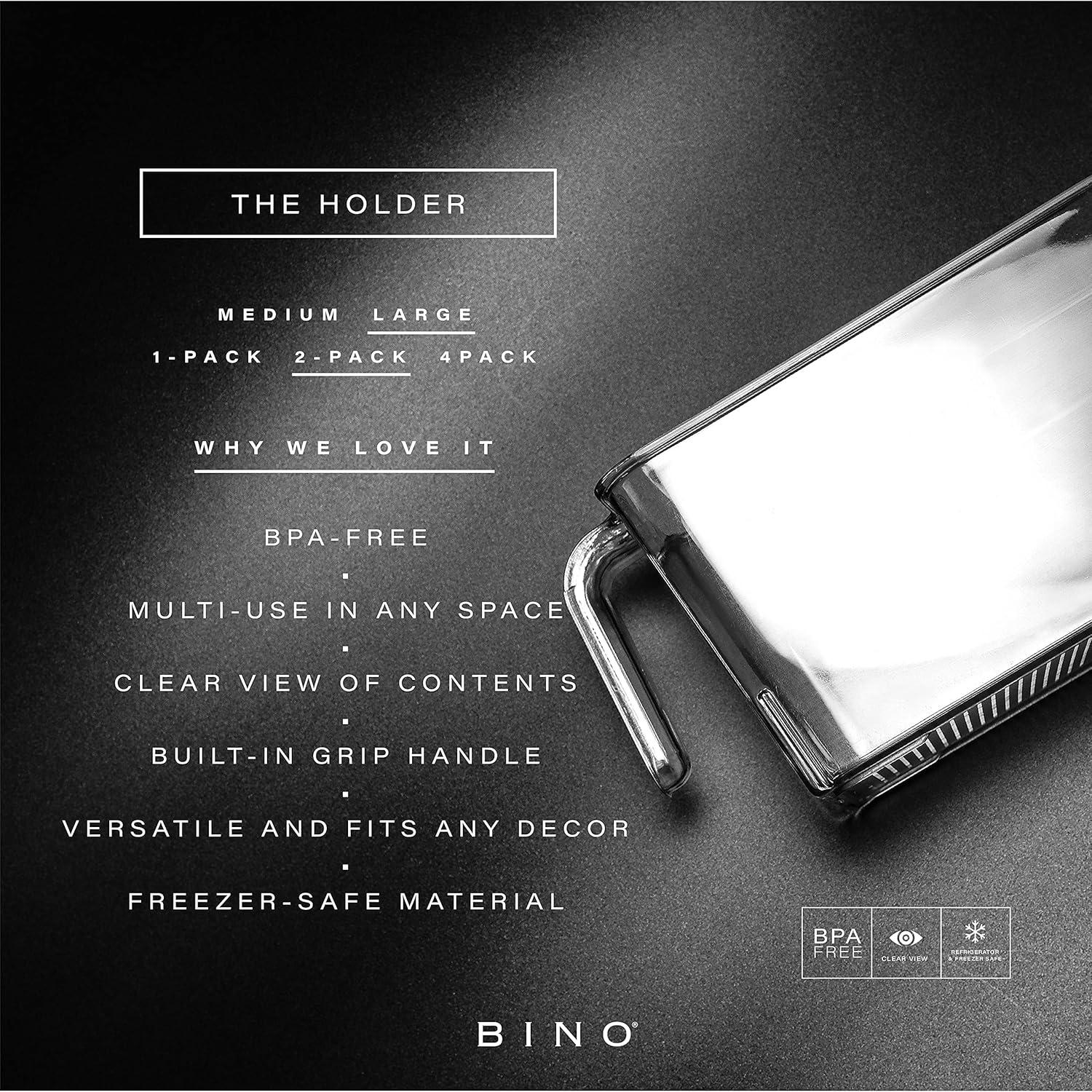 Contenedores de Almacenamiento BINO 2-Pack Medianos Transparentes