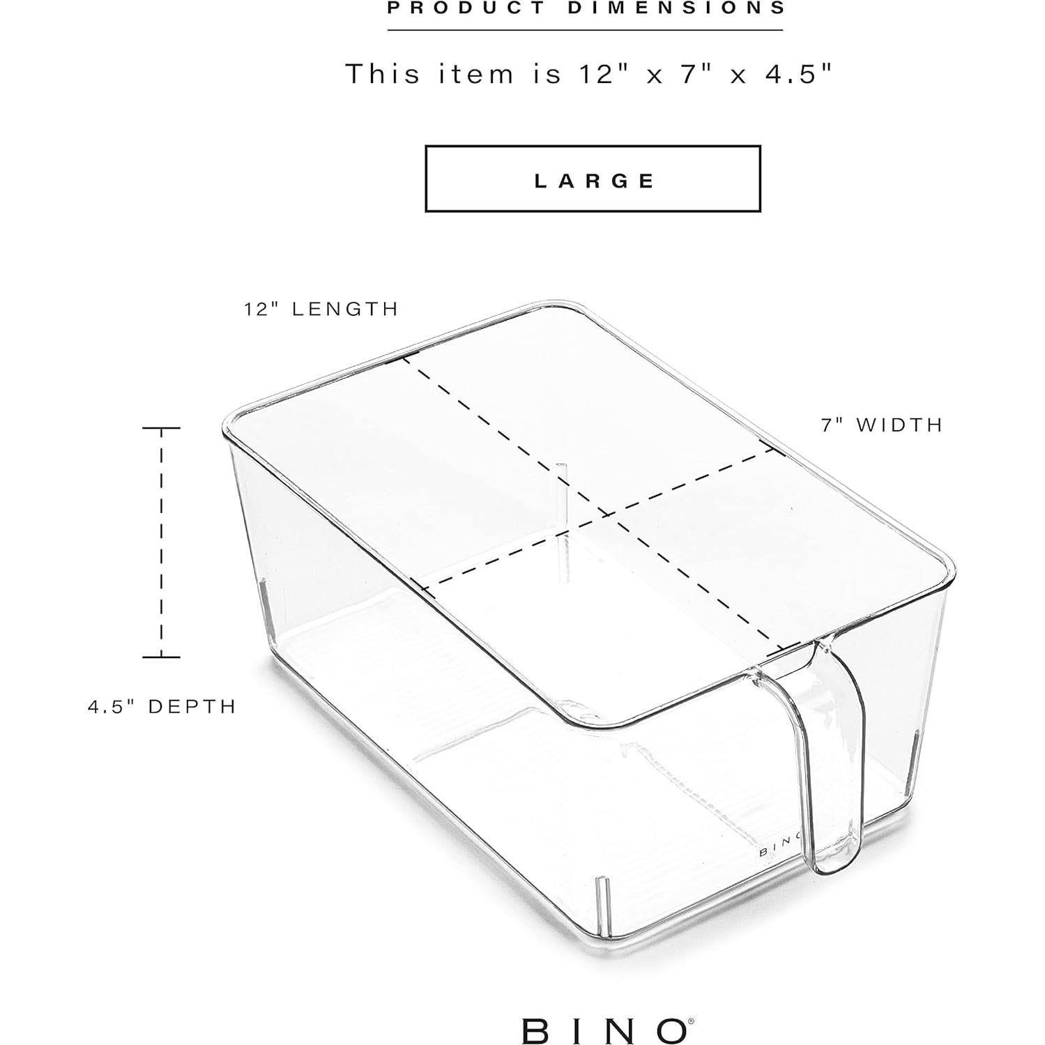 Contenedores de Almacenamiento BINO 2-Pack Medianos Transparentes