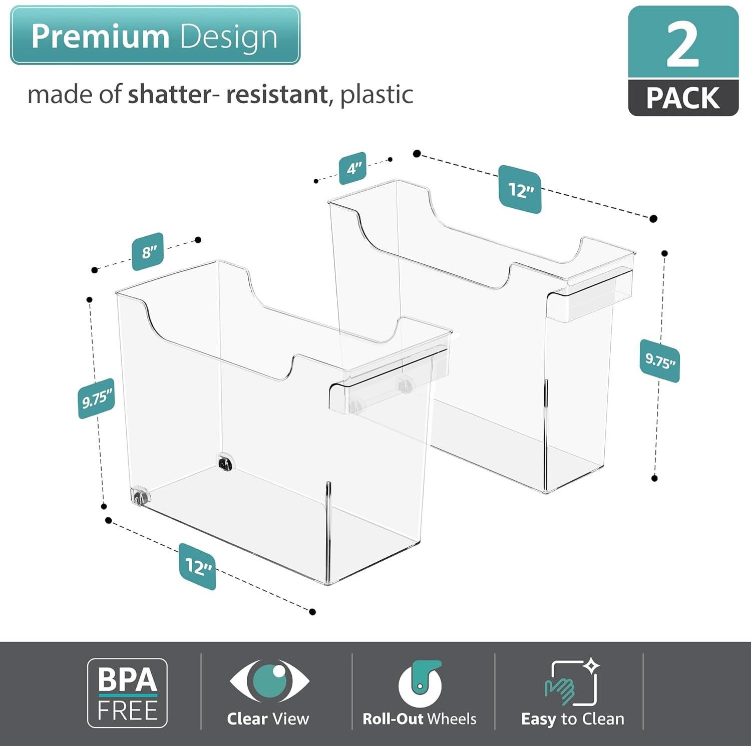 Contenedores de Almacenamiento Sorbus con Ruedas - 2 Tamaños