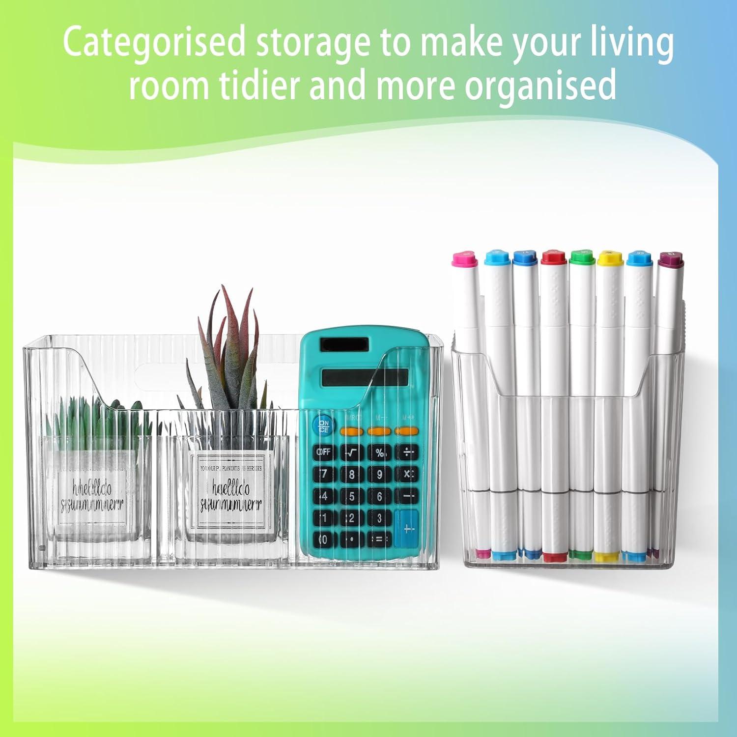 8 Organizadores de Almacenamiento SiliFine 10 cm Transparentes