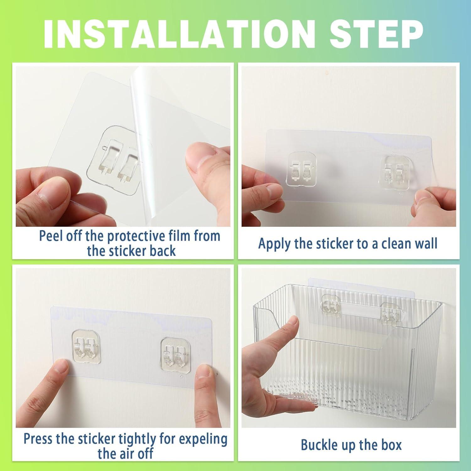 8 Organizadores de Almacenamiento SiliFine 10 cm Transparentes