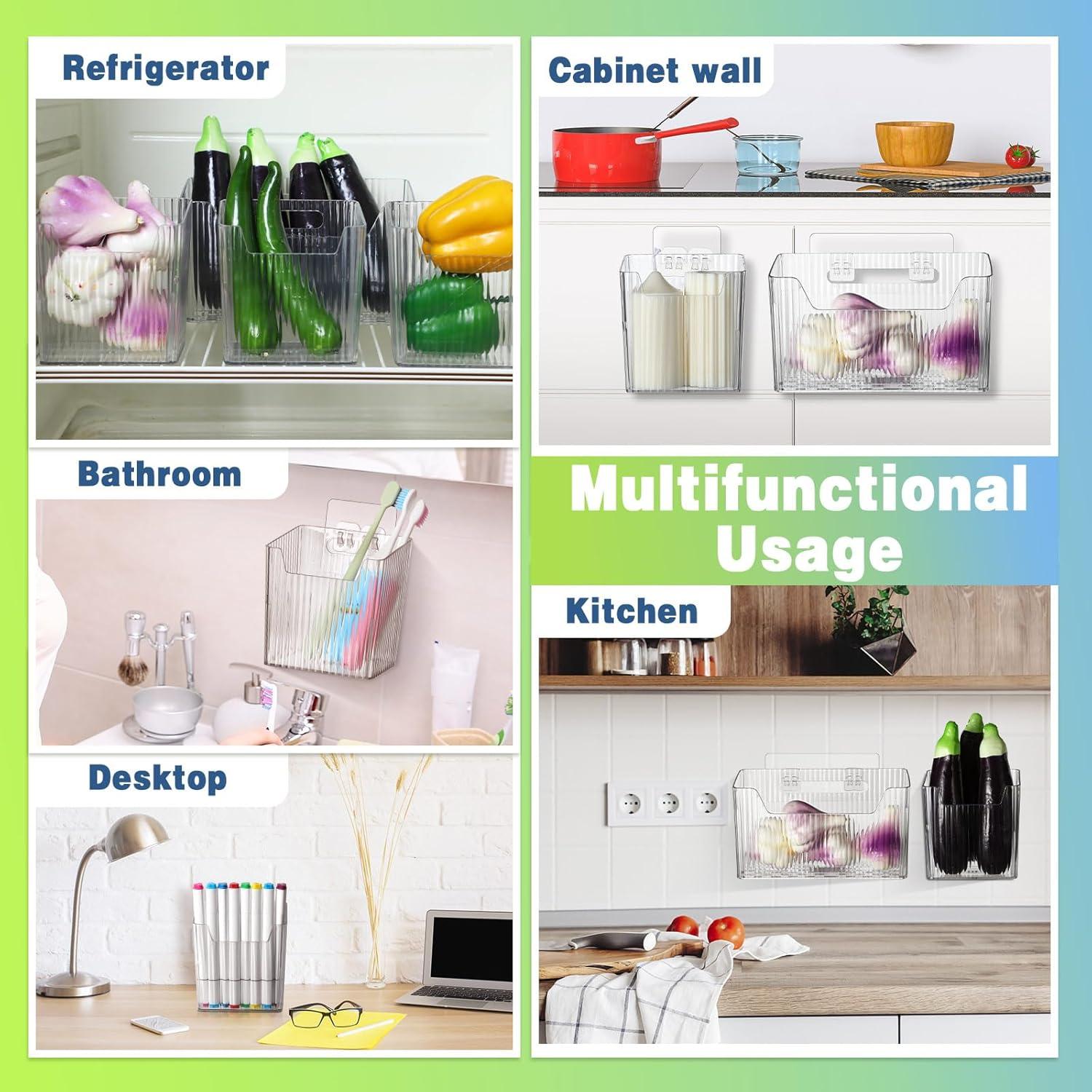 8 Organizadores de Almacenamiento SiliFine 10 cm Transparentes