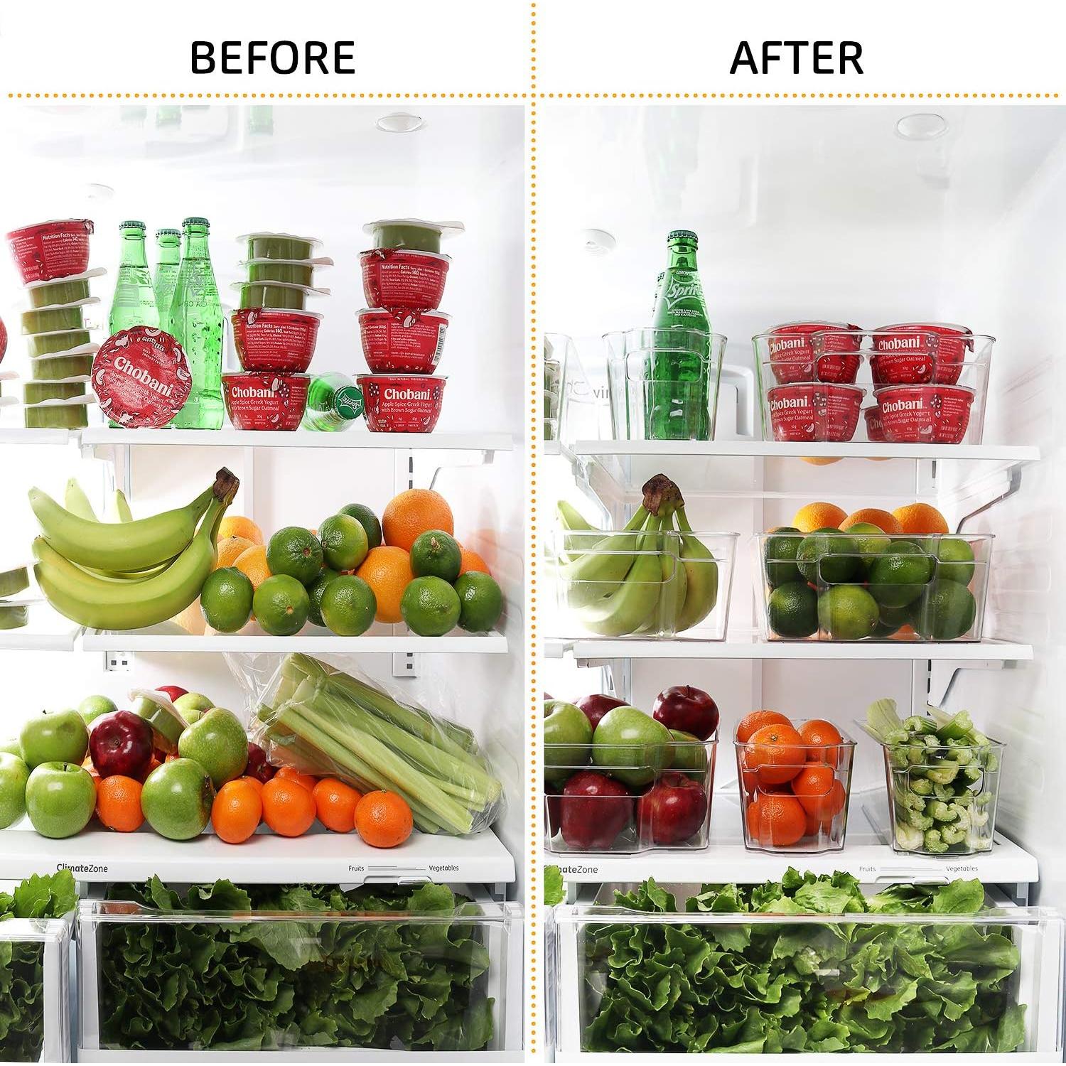 Organizador de Nevera Transparentes 16 Piezas StorageBud