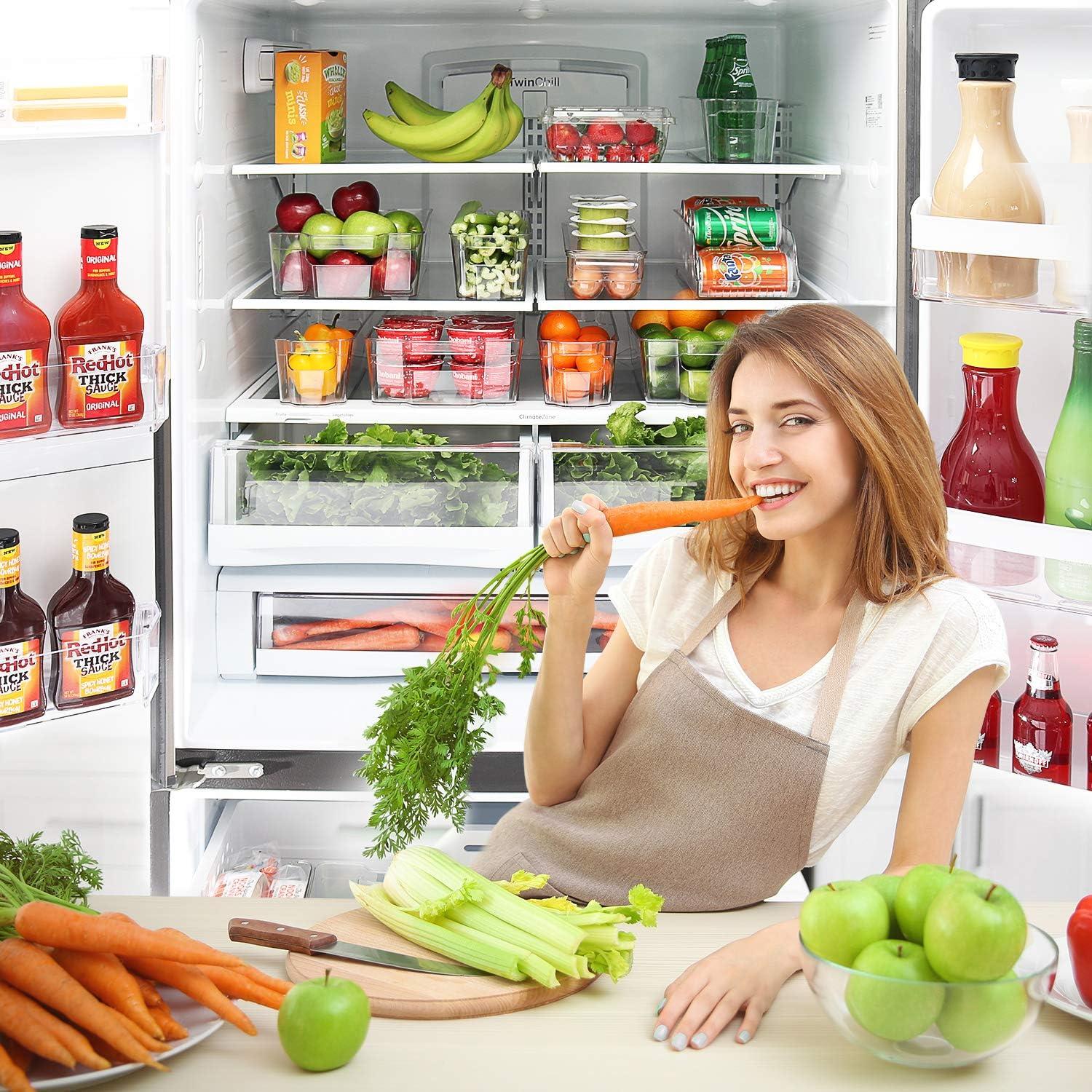 Organizador de Nevera Transparentes 16 Piezas StorageBud