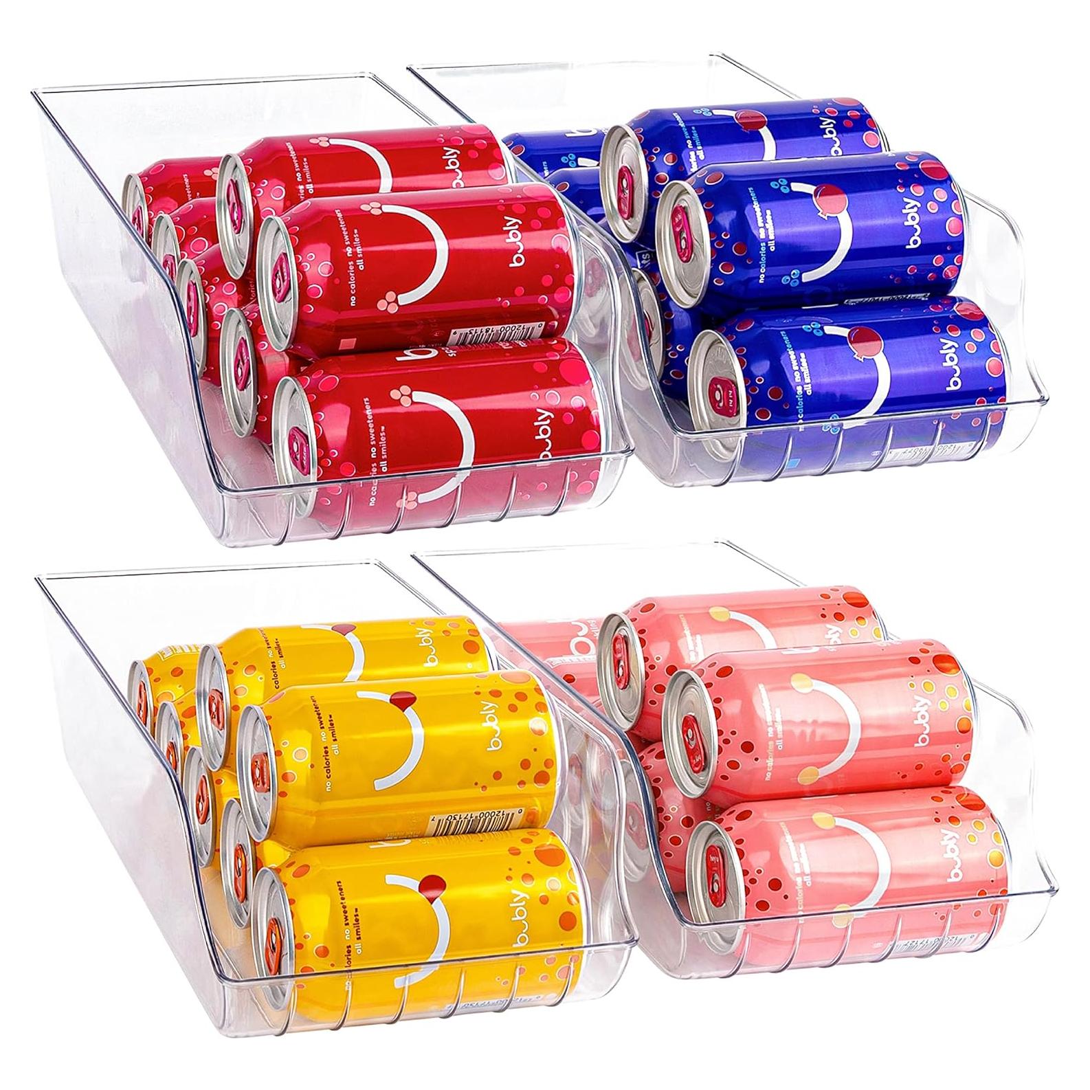 Organizador de Latas Oizeir - Contenedor Plástico Transparente 4 Piezas