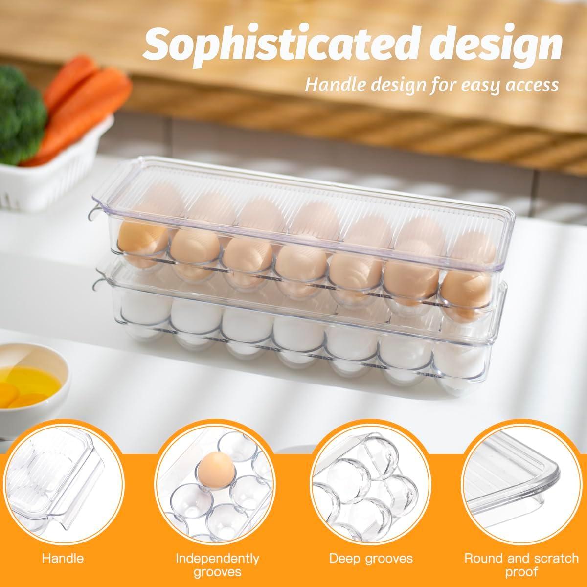 Soporte de Huevos Apilable cuteSun - 2 Paquetes, 28 Huevos