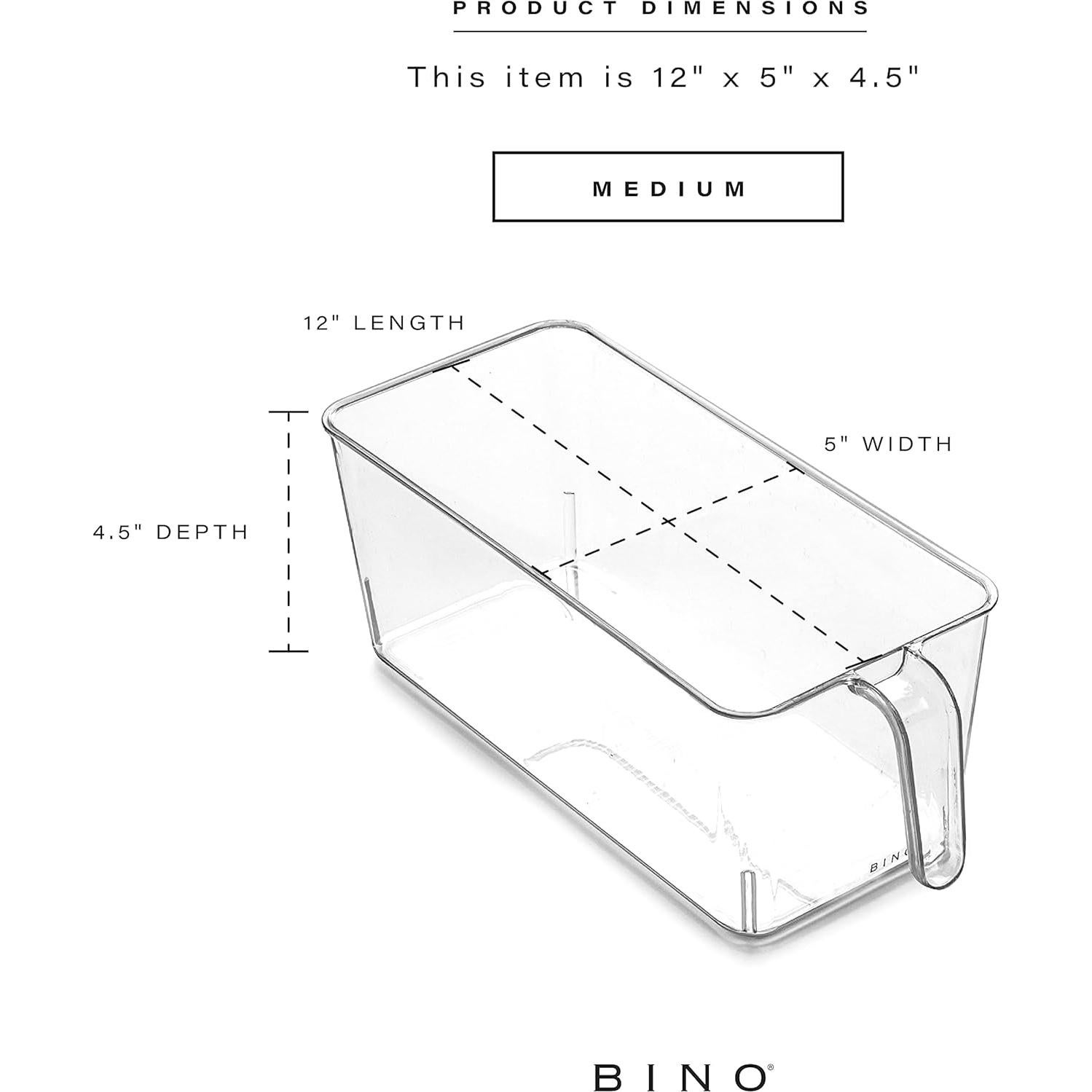 BINO Contenedores de Almacenamiento Plástico Medianos - Paquete de 4