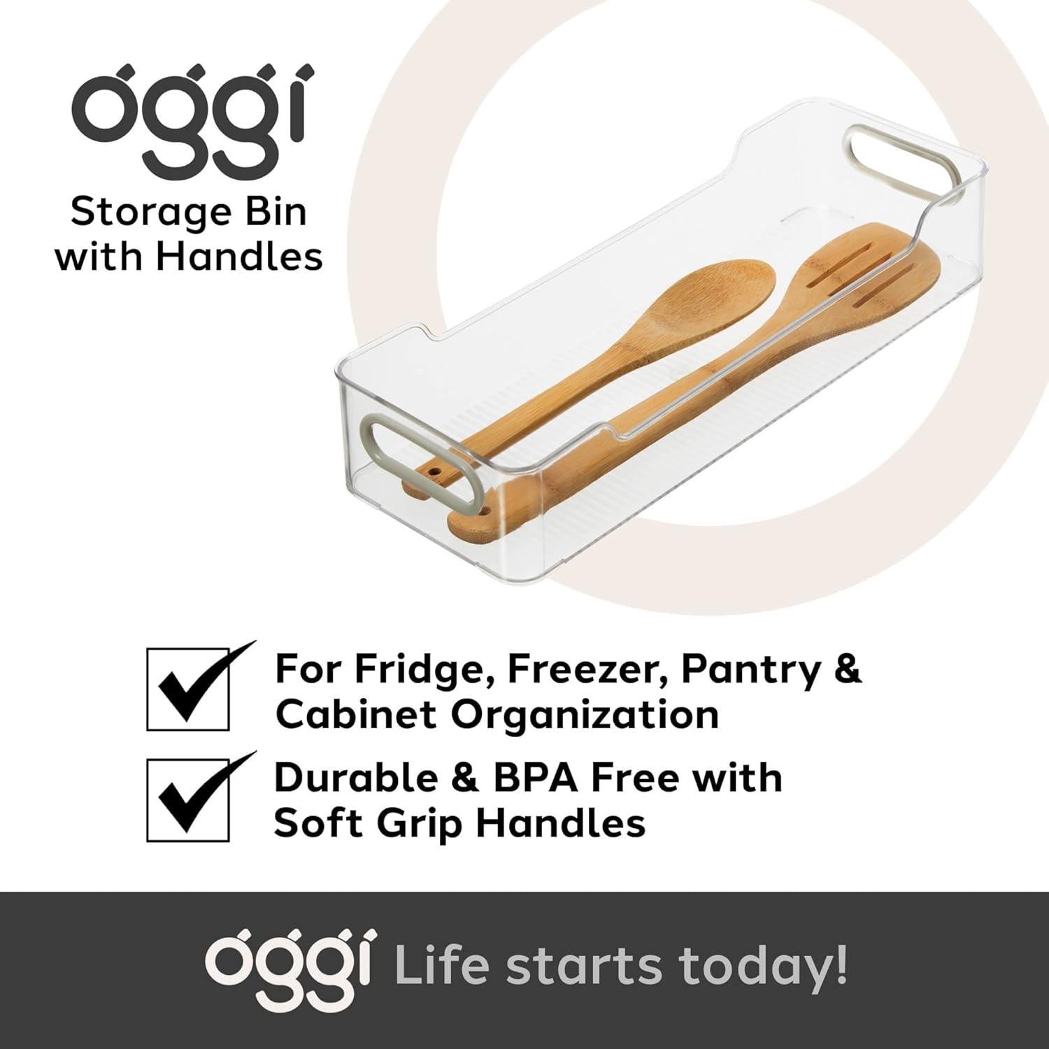 Contenedores de Almacenamiento Oggi 14x5 cm - Juego de 6, Transparente