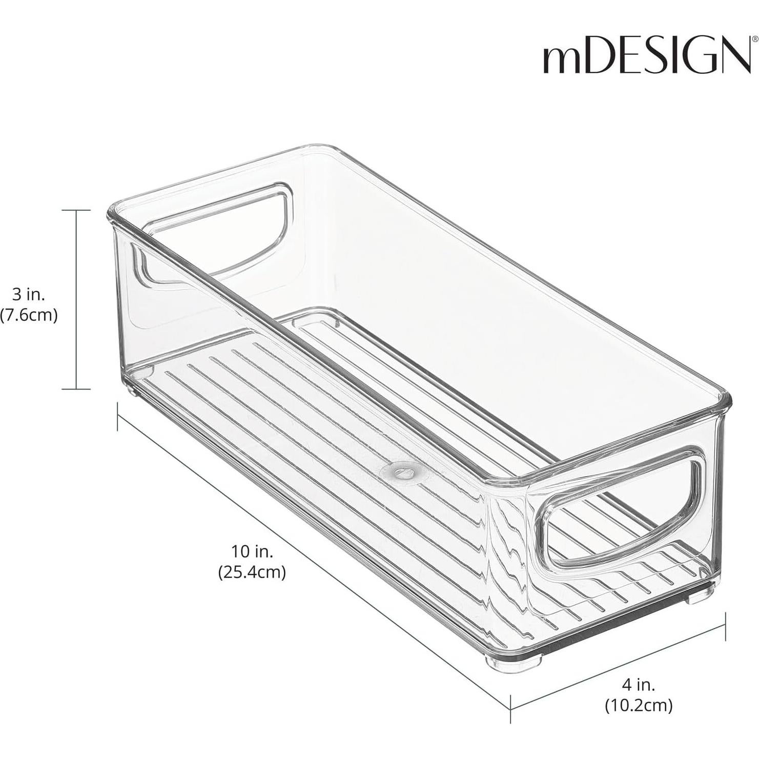 Contenedor de Almacenamiento de Alimentos mDesign 25.4cm - Transparente