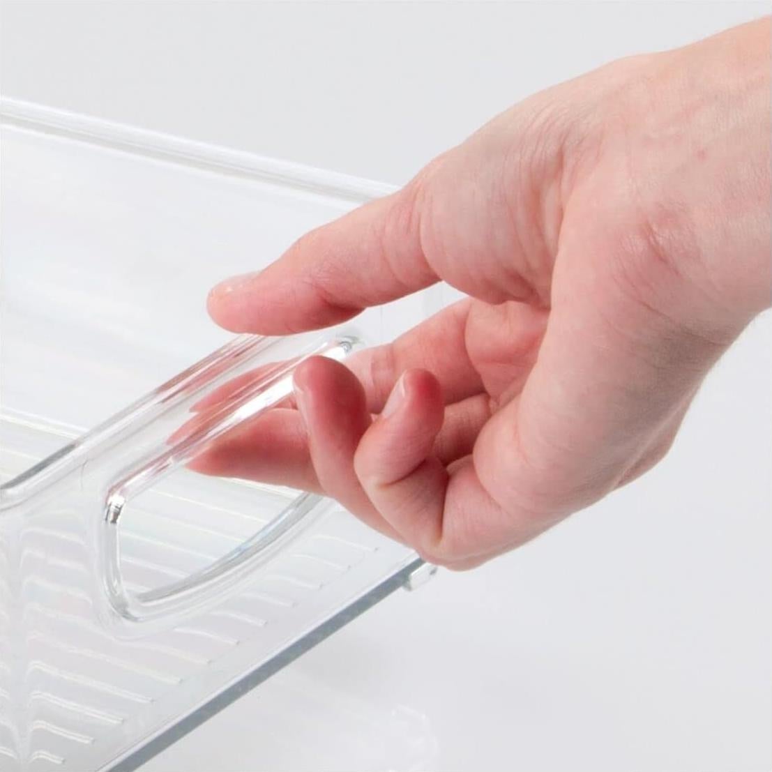 Caja de Almacenamiento Apilable mDesign 25.4x15.2 cm Transparente