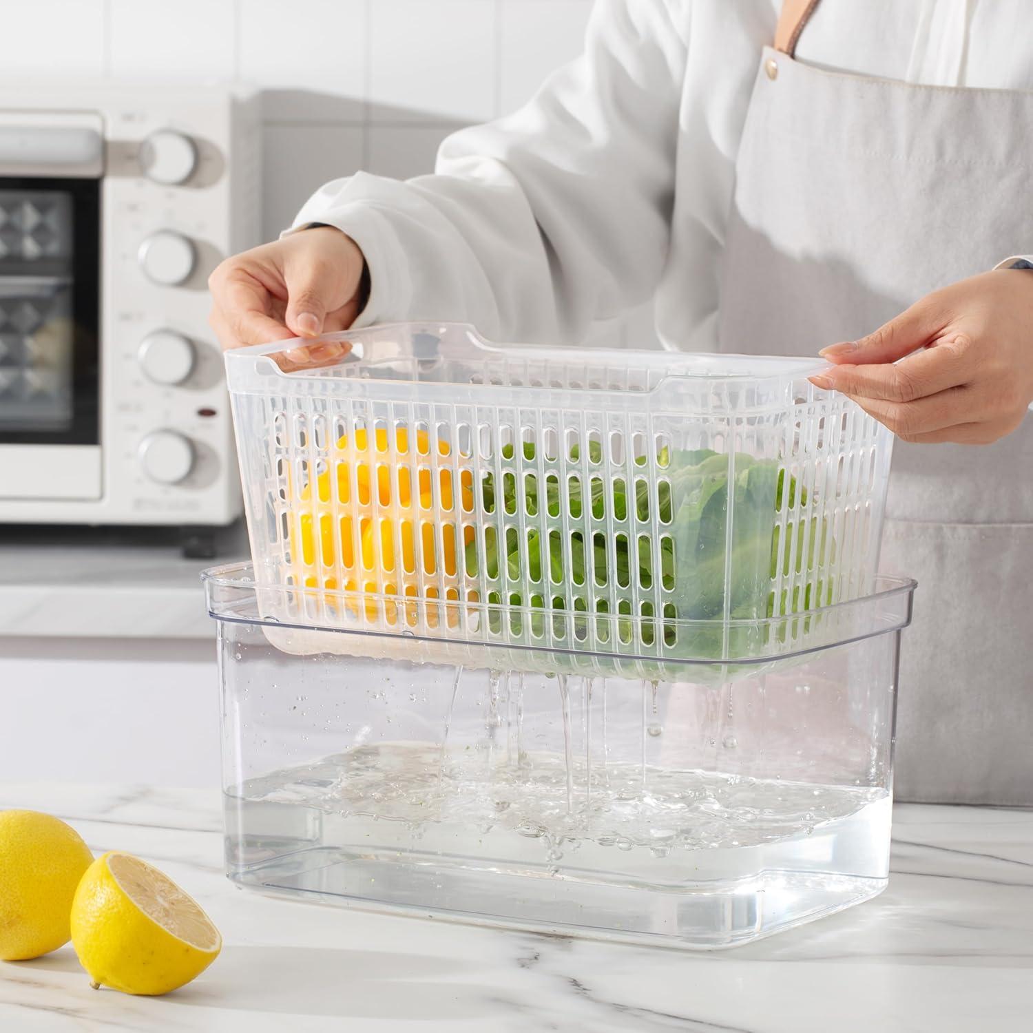 Organizadores Transparentes para Refrigerador Enchante - Paquete de 2