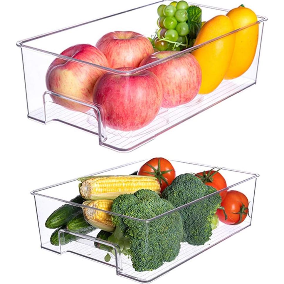Organizadores de Refrigerador SANNO Set de 2 Bins Apilables 36.6x20.3 cm