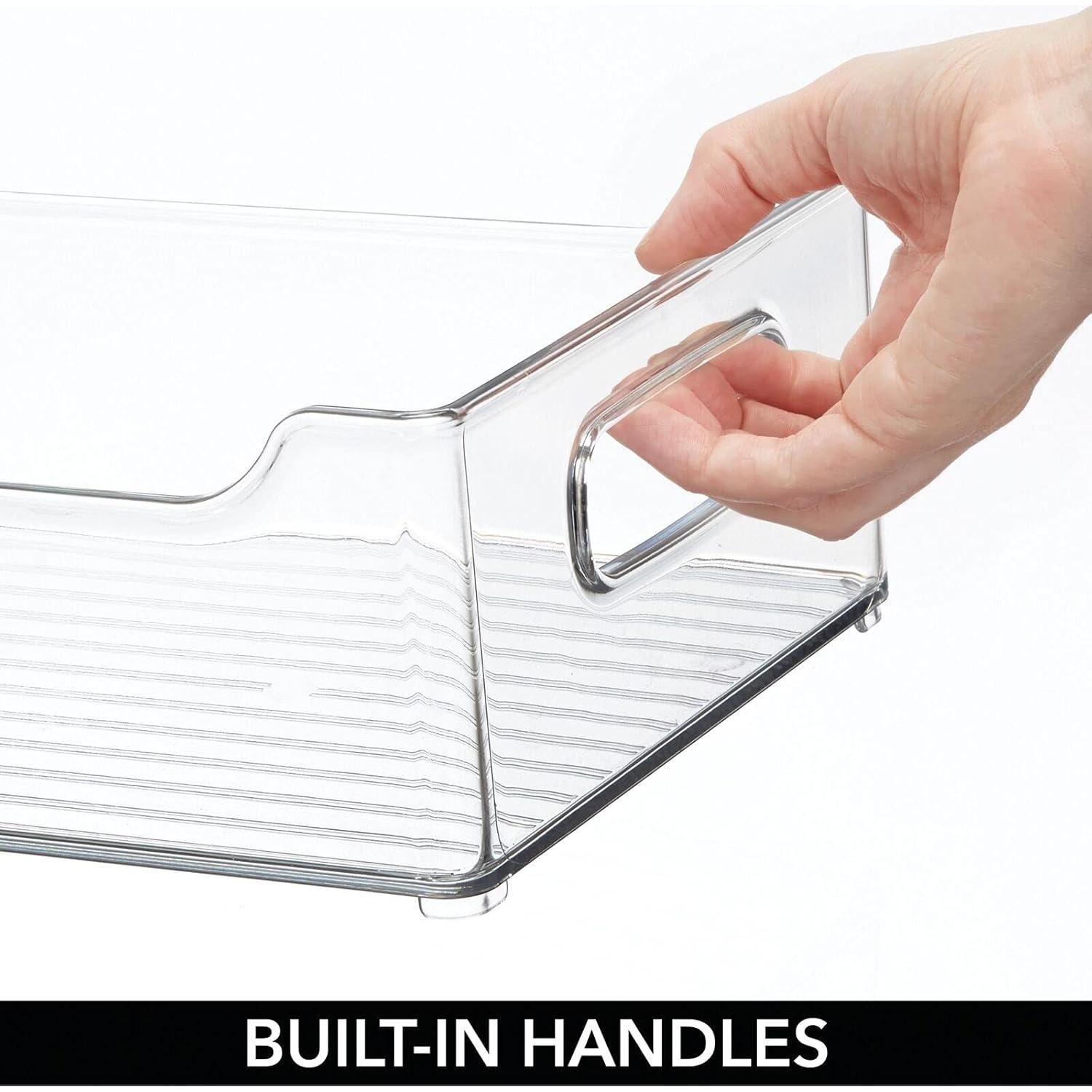 Contenedores de Almacenamiento Plástico mDesign 4 Piezas 36.8x20.1cm