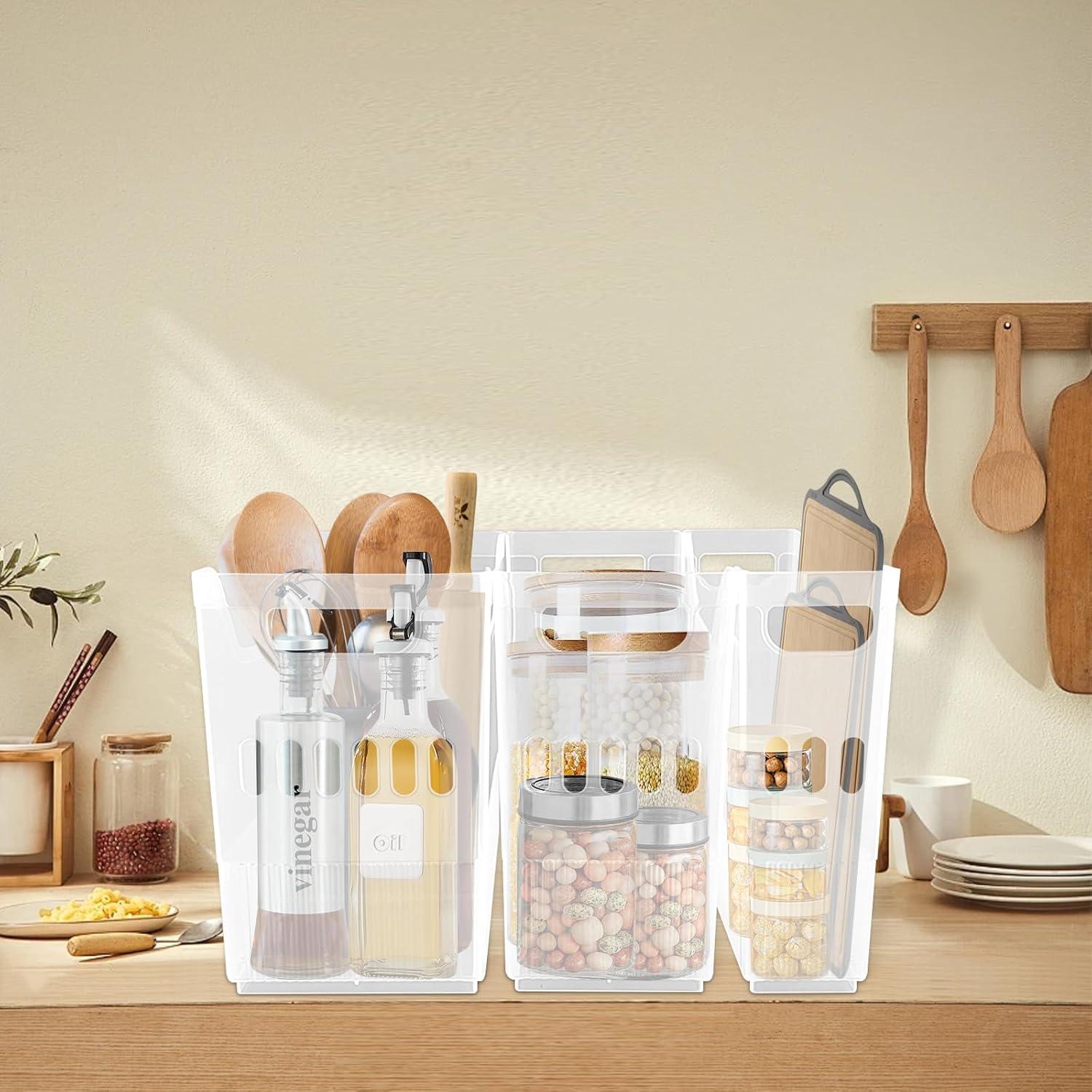 3 Organizadores de Congelador con Ruedas YEXEXINM - Plástico Transparente