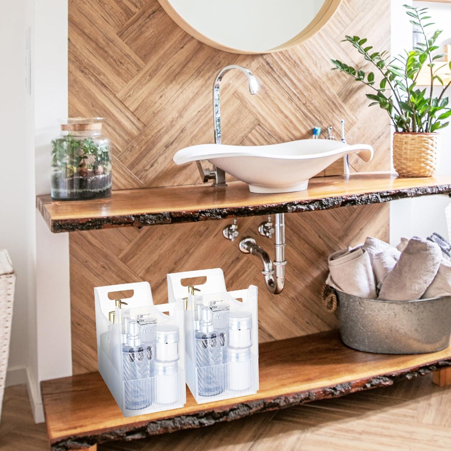 Organizadores de Congelador Qunclay 6 Piezas con Ruedas 25.4x33.8x17cm