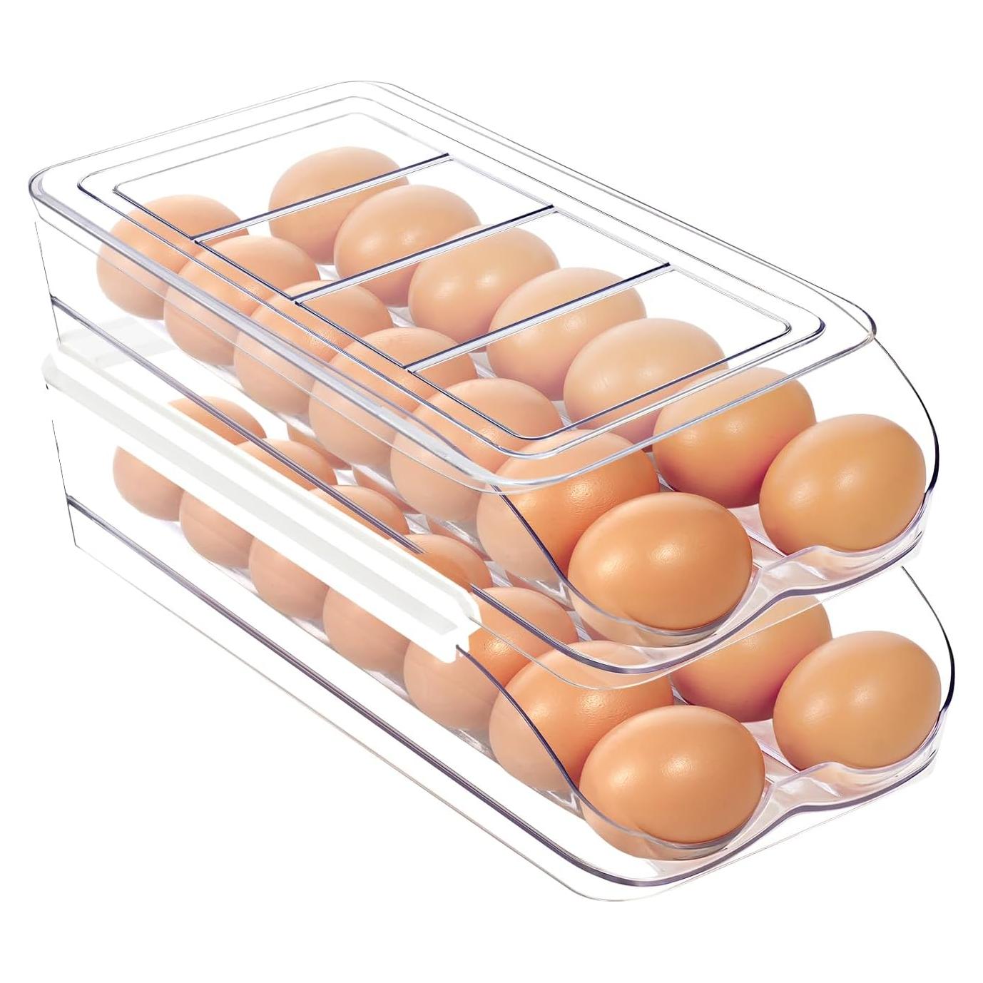 Soporte para Huevos MesRosa 2 Capas Apilable Transparente