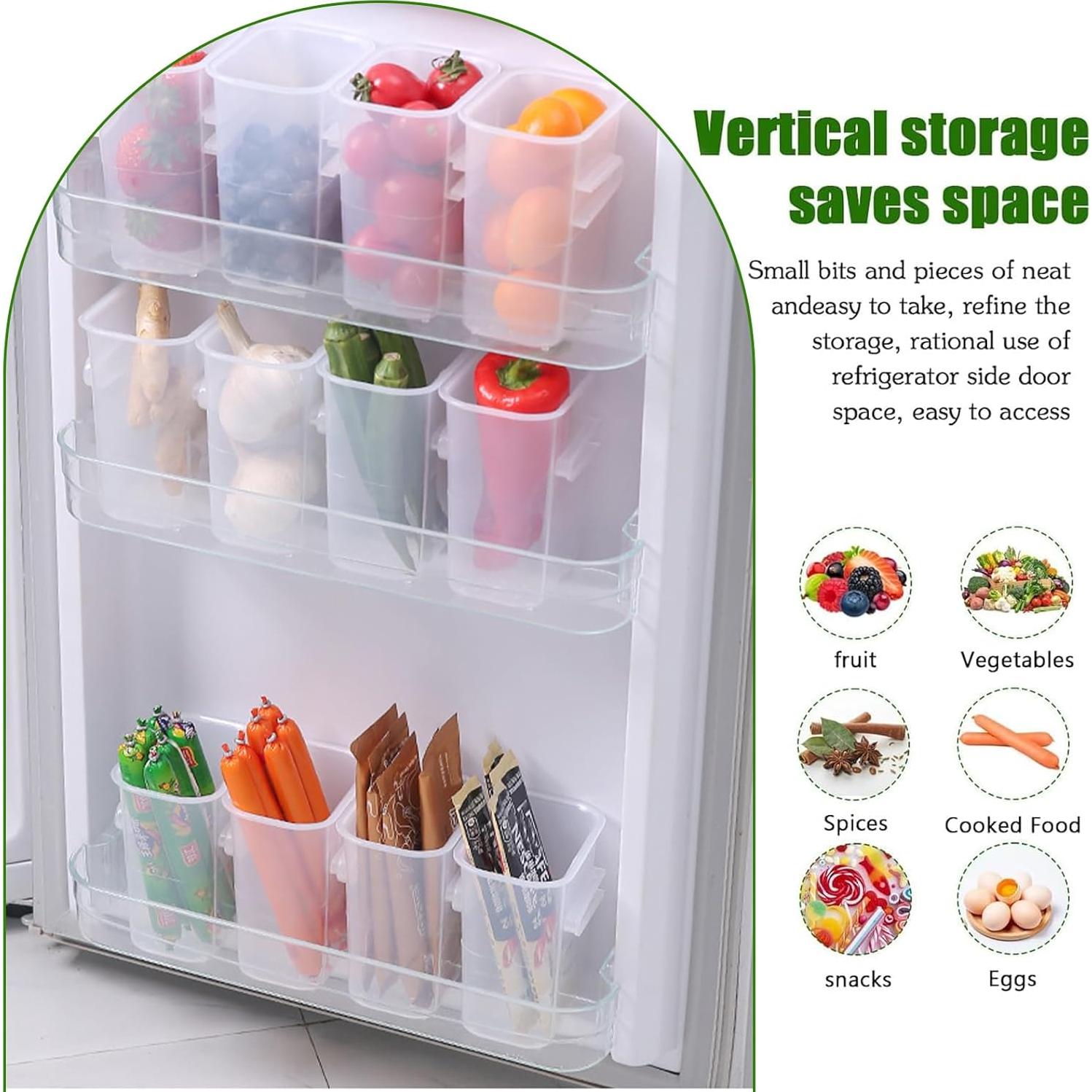 Organizador de Puerta de Refrigerador 6 Piezas MdakeGo Transparente