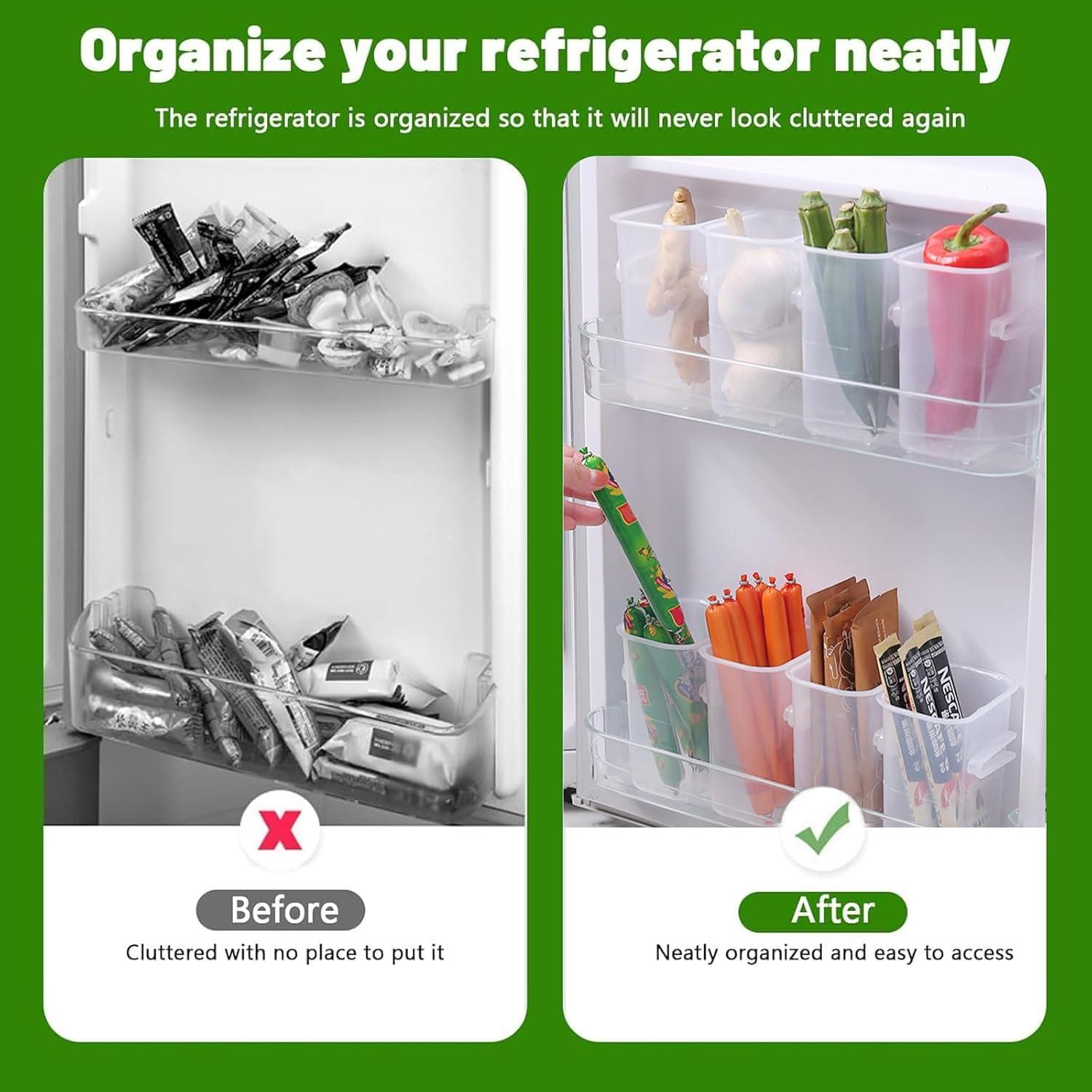 Organizador de Puerta de Refrigerador 6 Piezas MdakeGo Transparente