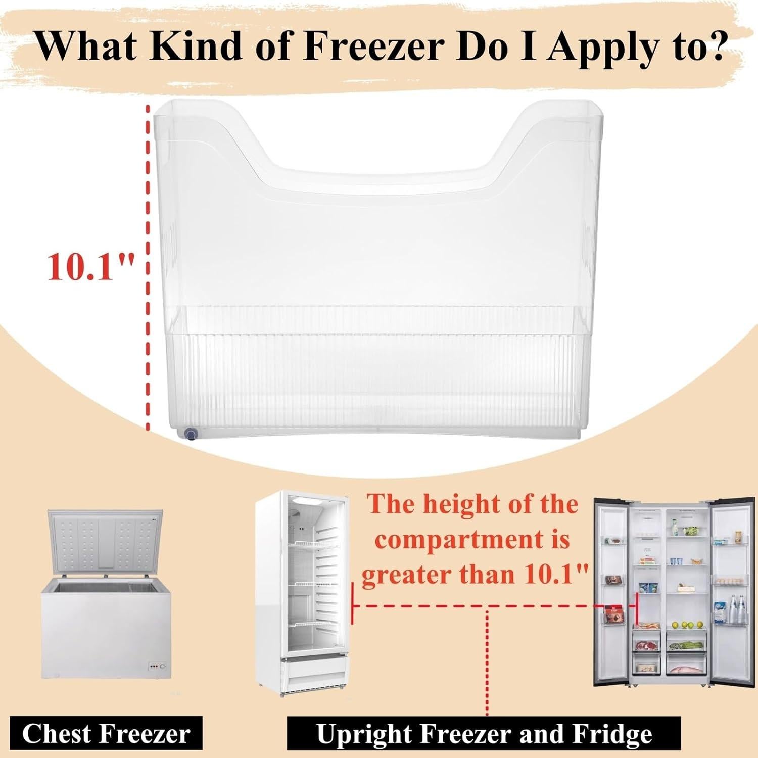 Organizadores de Congelador con Ruedas Peohud - 3 Piezas 32x12x25cm