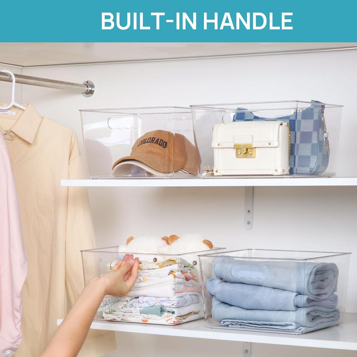 Vtopmart 4 Contenedores de Almacenamiento Cuadrados 27.9cm