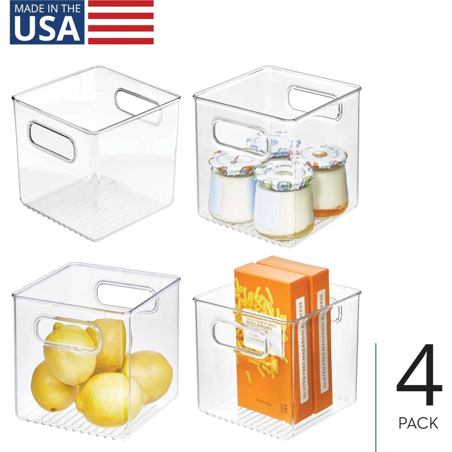 Set de 4 Bins de Almacenamiento iDesign 15.24 cm - Transparente