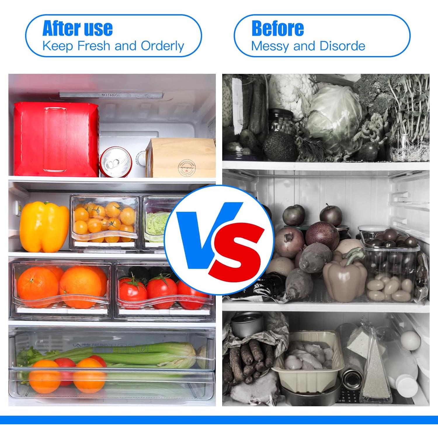 Cajones Apilables VYRZA para Refrigerador - 2 Unidades 30x20x11 cm