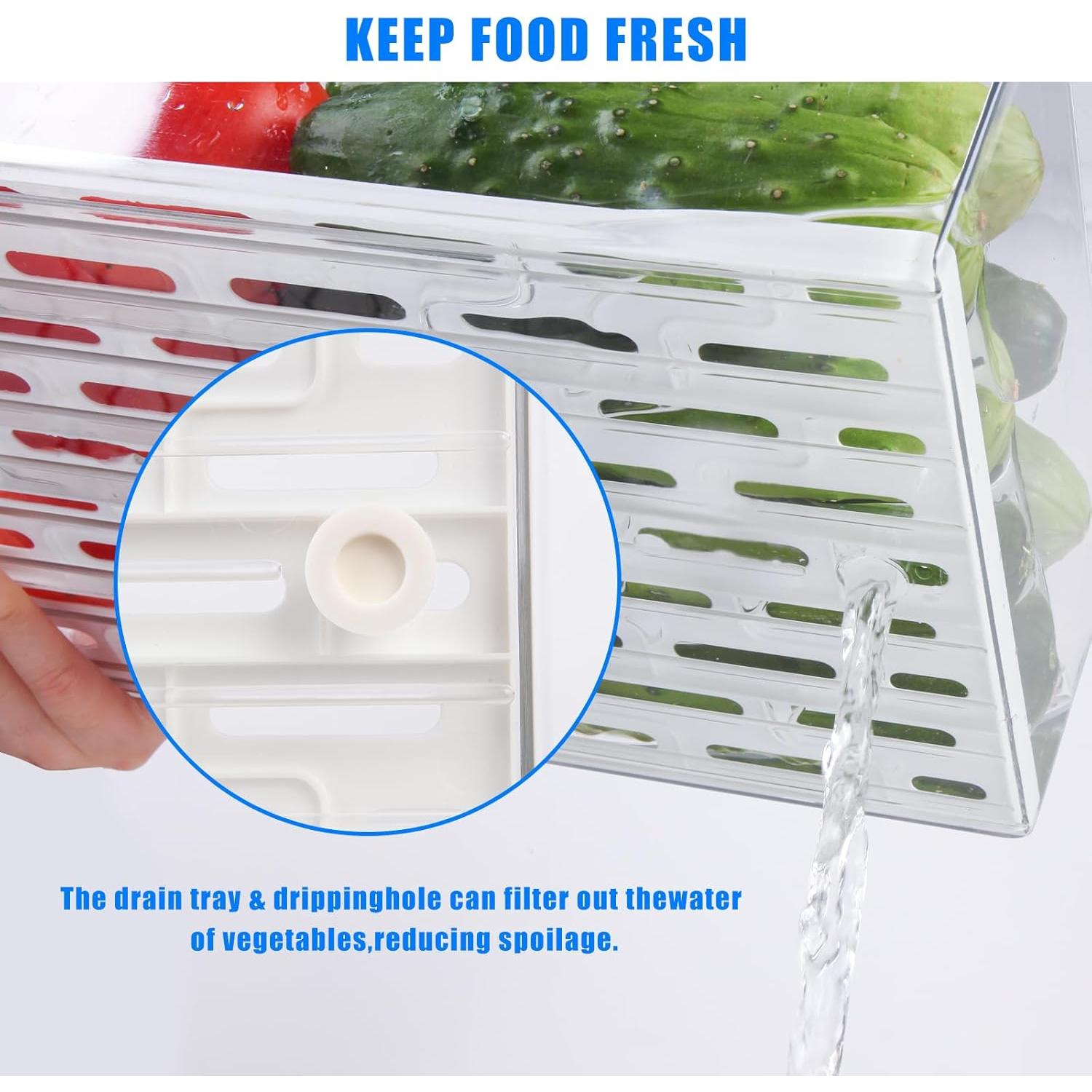 Cajones Apilables VYRZA para Refrigerador - 2 Unidades 30x20x11 cm