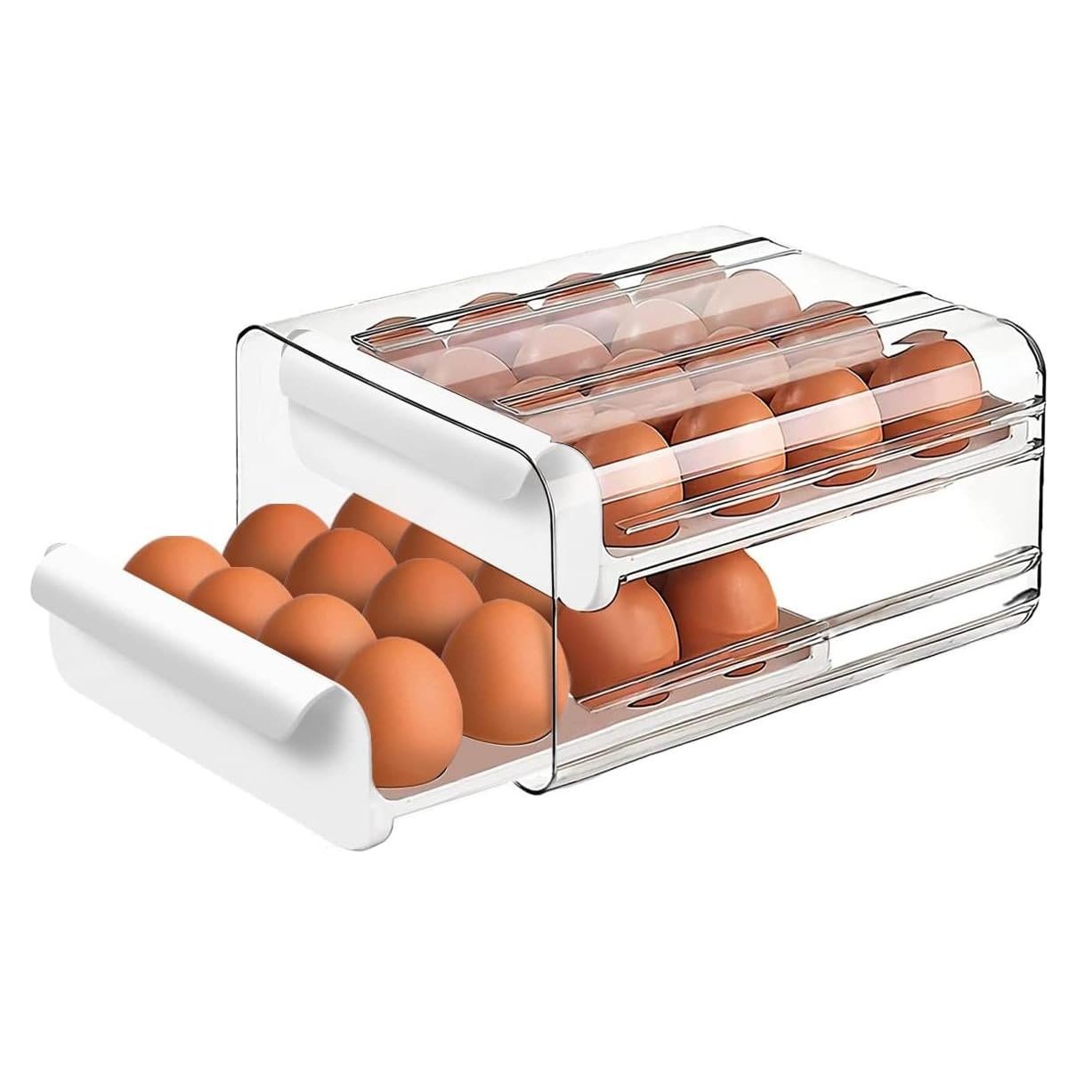 Contenedor de Huevos Apilable CHANCETSUI - 32 Huevos, 2 Capas