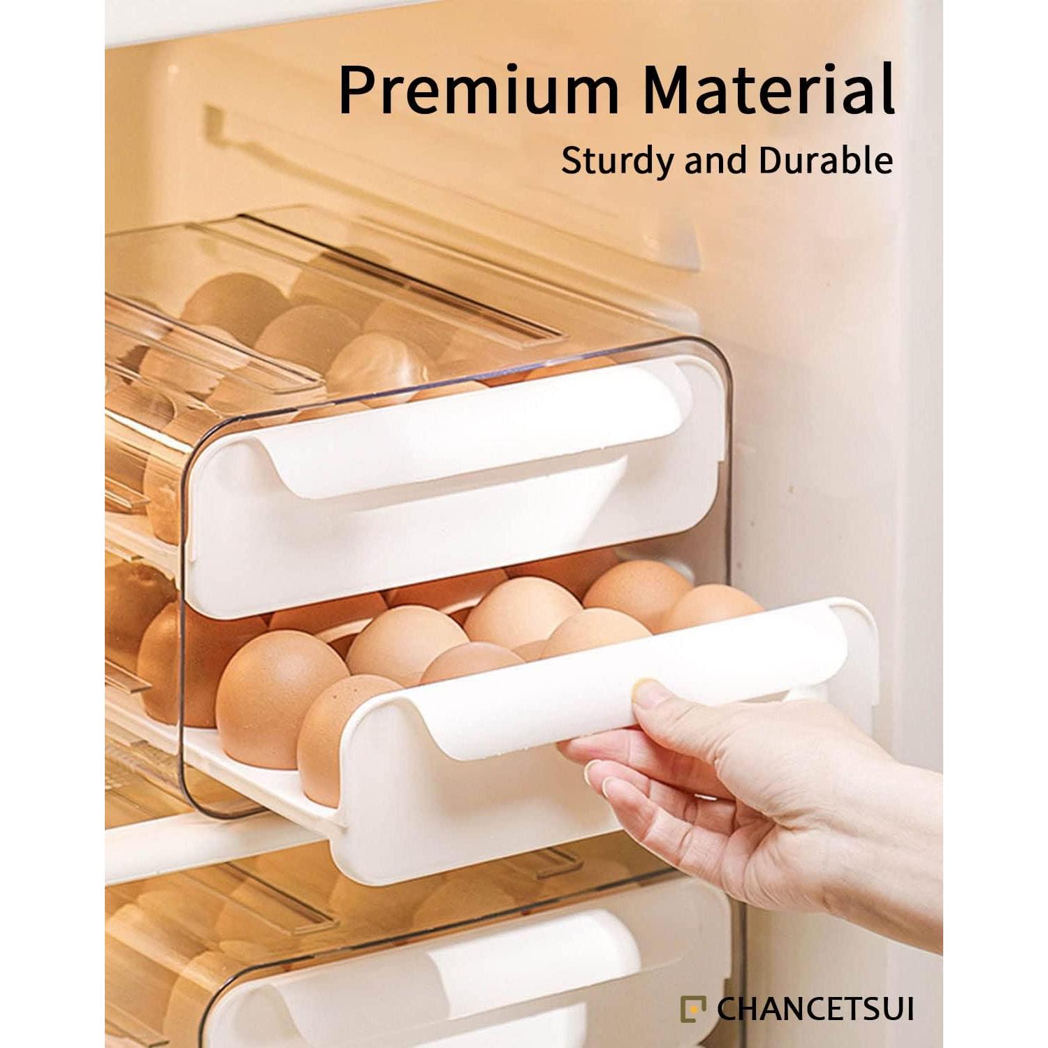 Contenedor de Huevos Apilable CHANCETSUI - 32 Huevos, 2 Capas