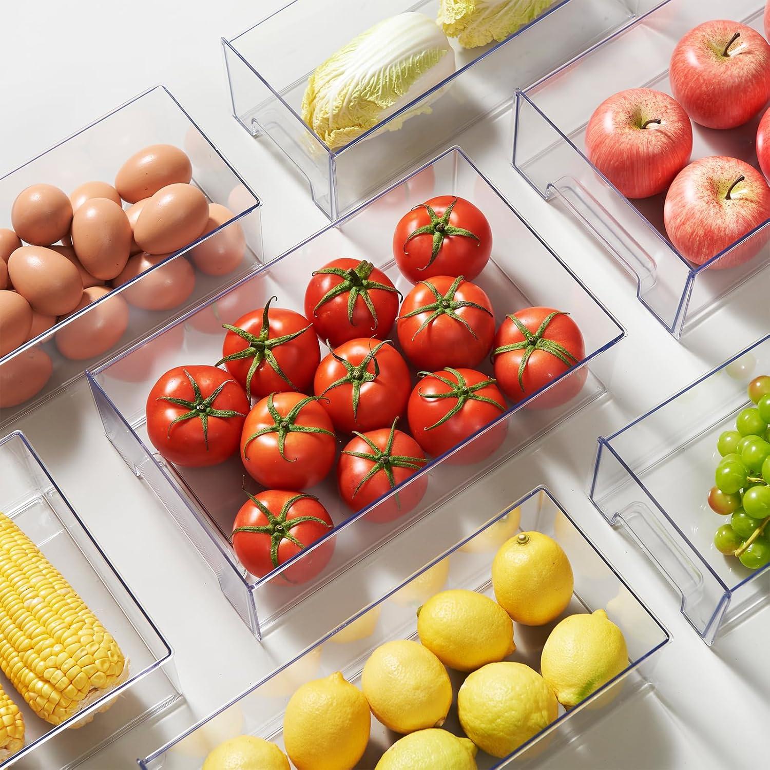 Organizadores Transparentes Apilables PiJeyiee 2 Paquete Mediano