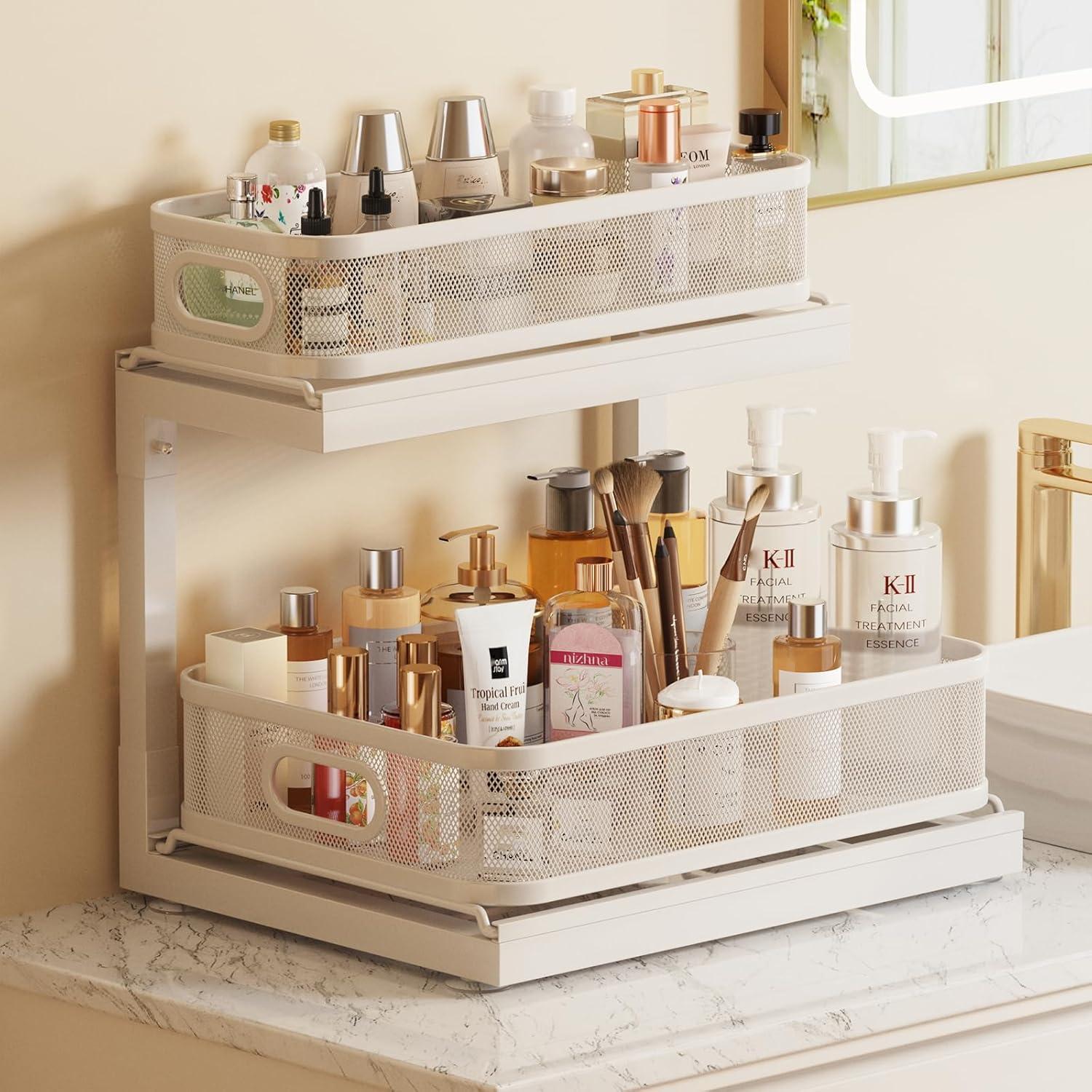 Organizador Bajo Fregadero Biboraya 2 Paquetes con Cajón Deslizante