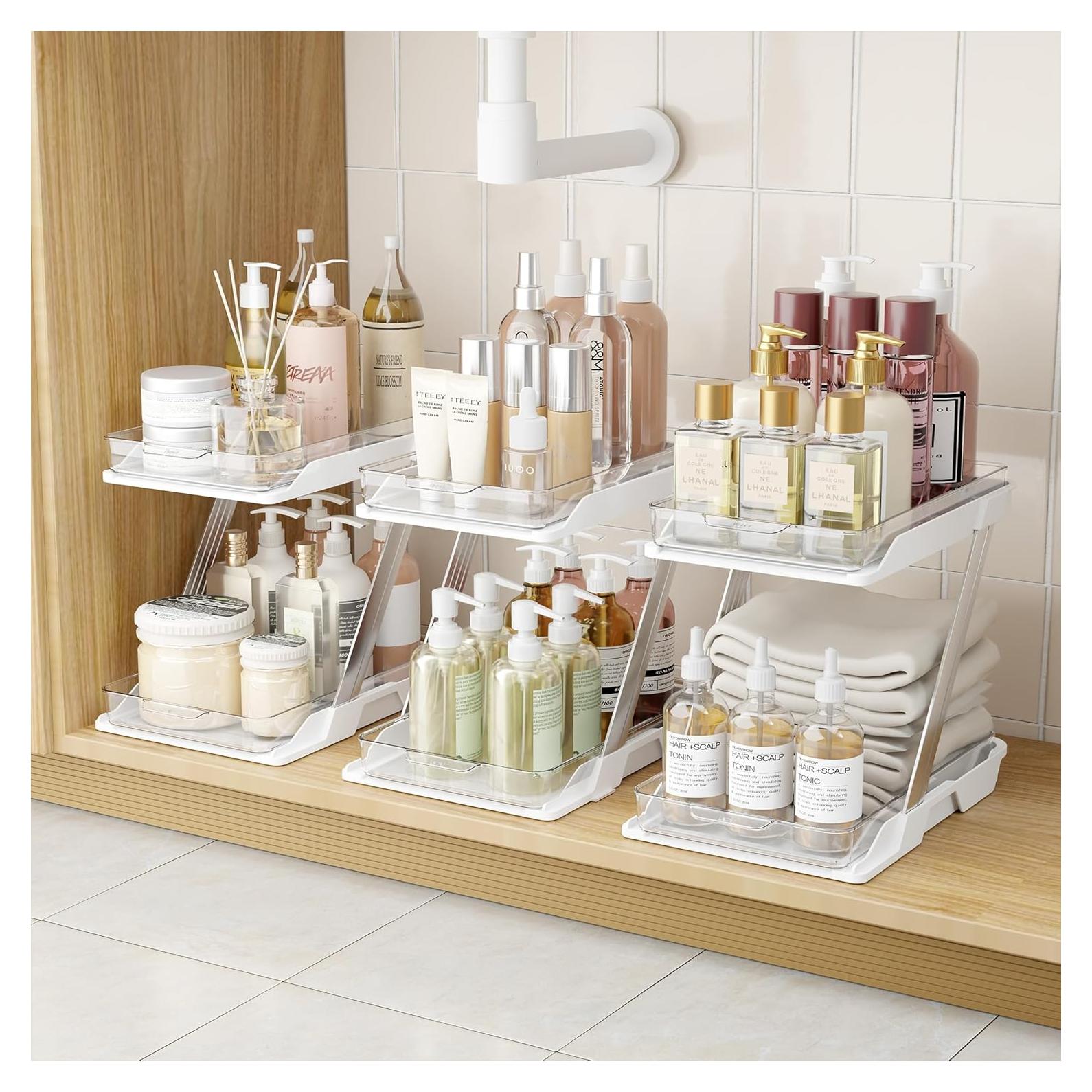 Paquete de 3 Organizadores Multiusos AUGBEAN Blanco 20.7x32.5 cm