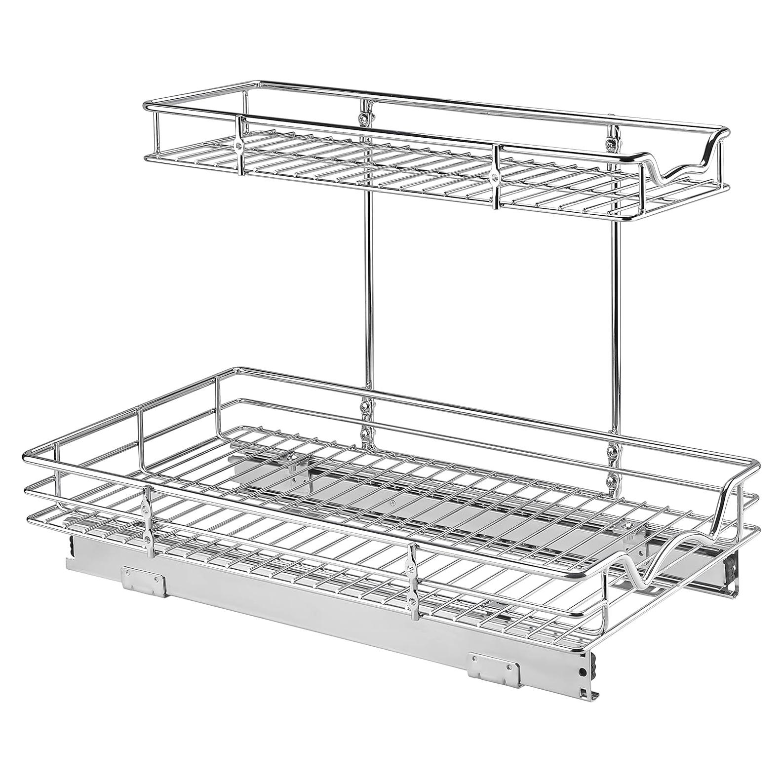 Organizador Deslizante Bajo Fregadero HOLDN STORAGE 2 Niveles 28x53 cm