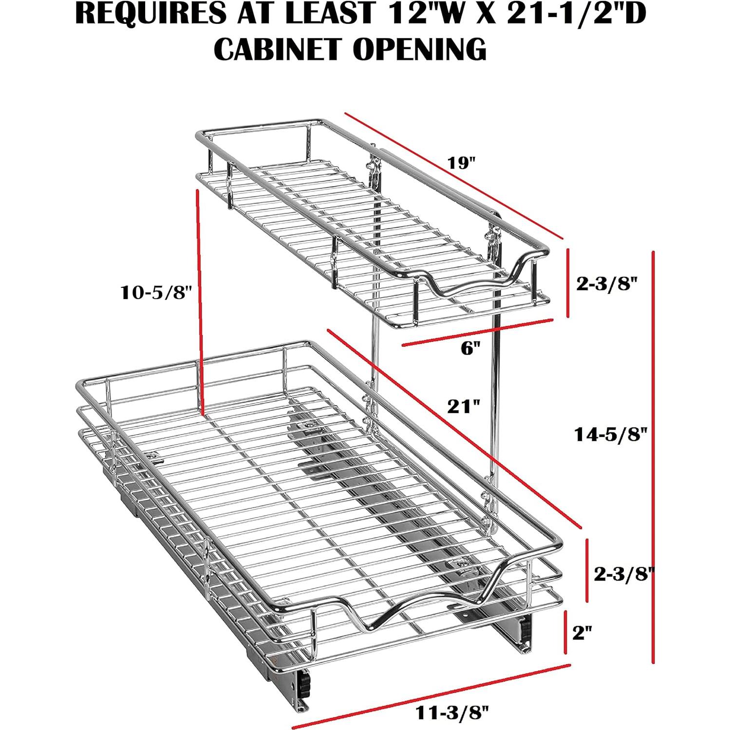 Organizador Deslizante Bajo Fregadero HOLDN STORAGE 2 Niveles 28x53 cm