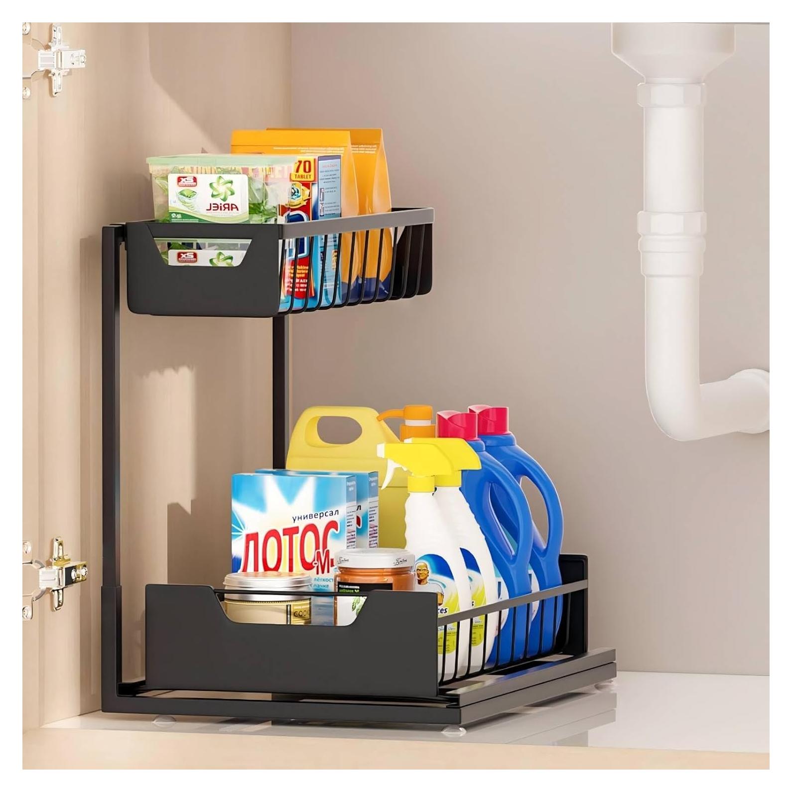 Organizador Extraíble de Metal Ceetug para Fregadero - 2 Niveles