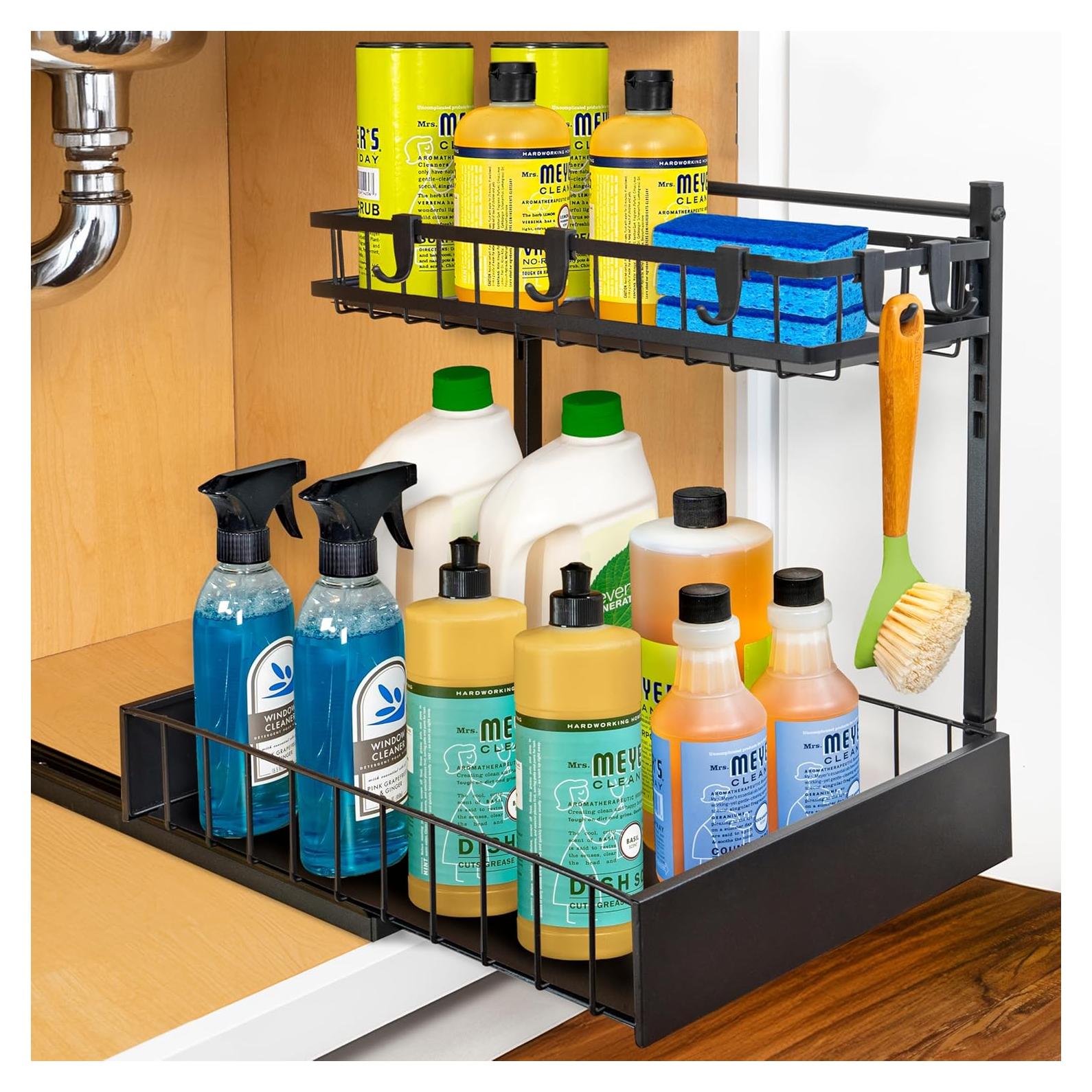 Organizador de Gabinete Lynk Professional 2 Niveles Extraíble Negro