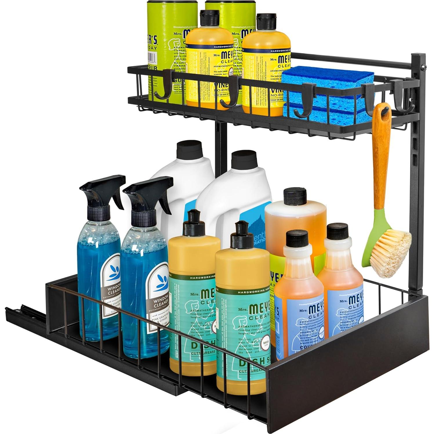 Organizador de Gabinete Lynk Professional 2 Niveles Extraíble Negro