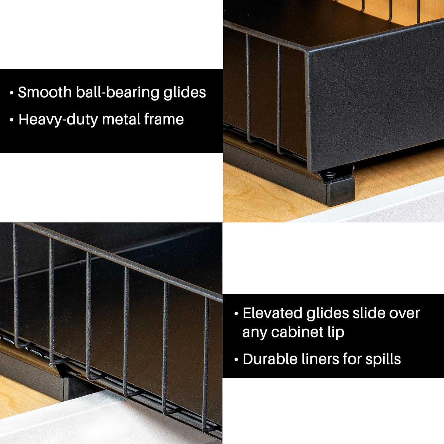 Organizador de Gabinete Lynk Professional 2 Niveles Extraíble Negro