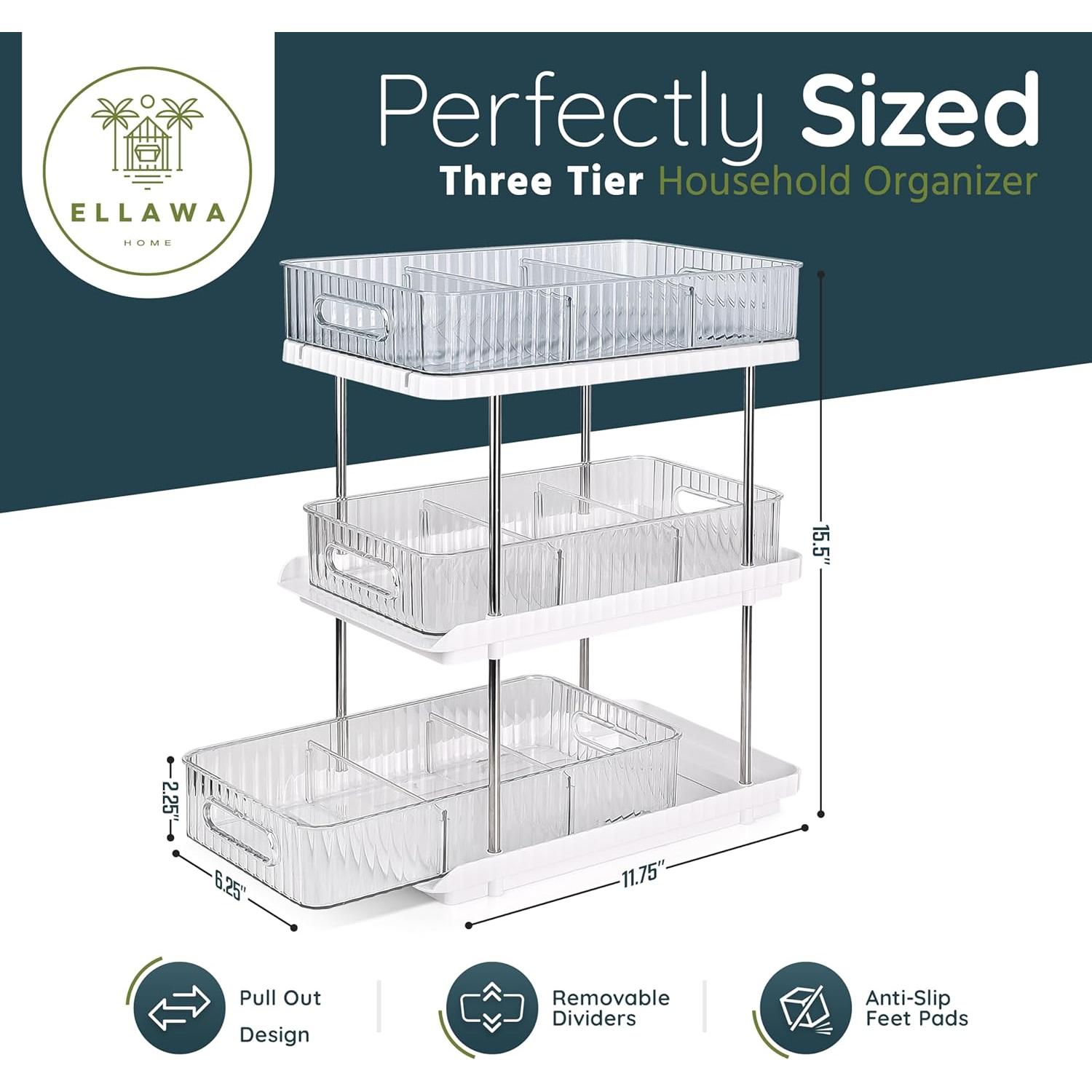 Organizador de 3 niveles Ellawa para debajo del fregadero