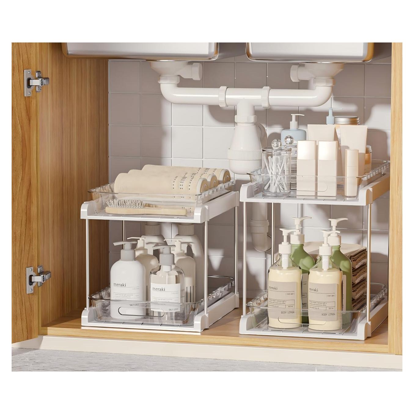 Organizador de Gabinete 2 Niveles EVERIE - Paquete de 2