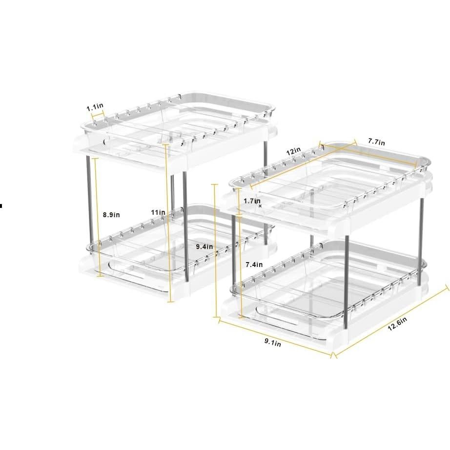 Organizador de Gabinete 2 Niveles EVERIE - Paquete de 2