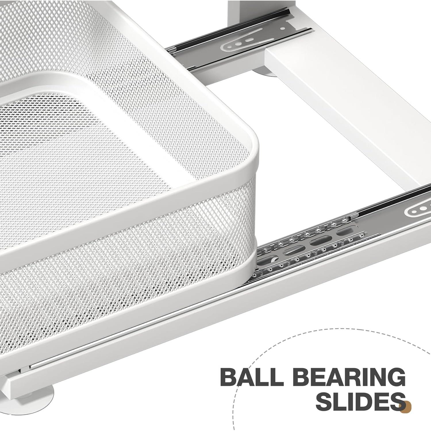 Organizador Bajo Fregadero Corbyles 2 Niveles Ajustable Blanco