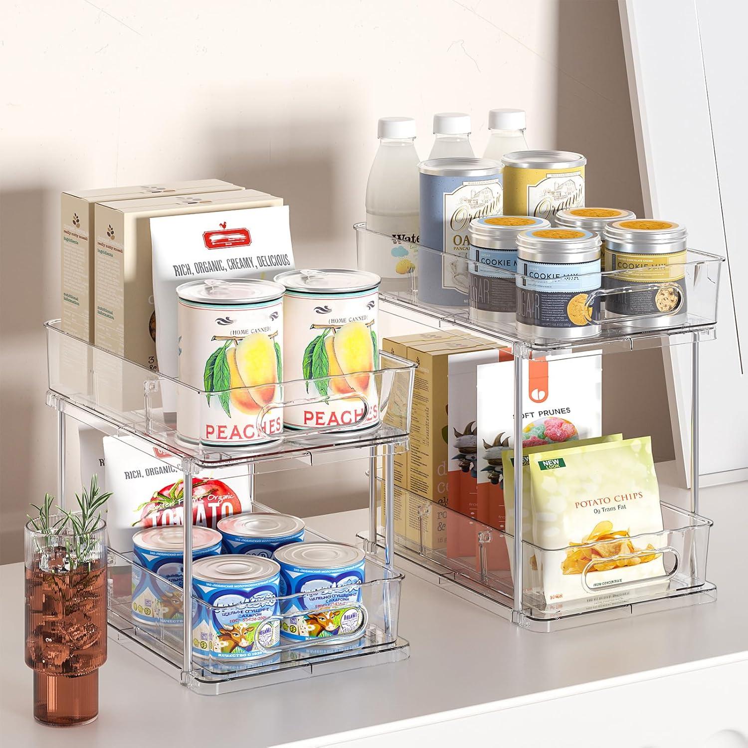 Organizador Bajo el Fregadero Delamu 2 Niveles Transparente