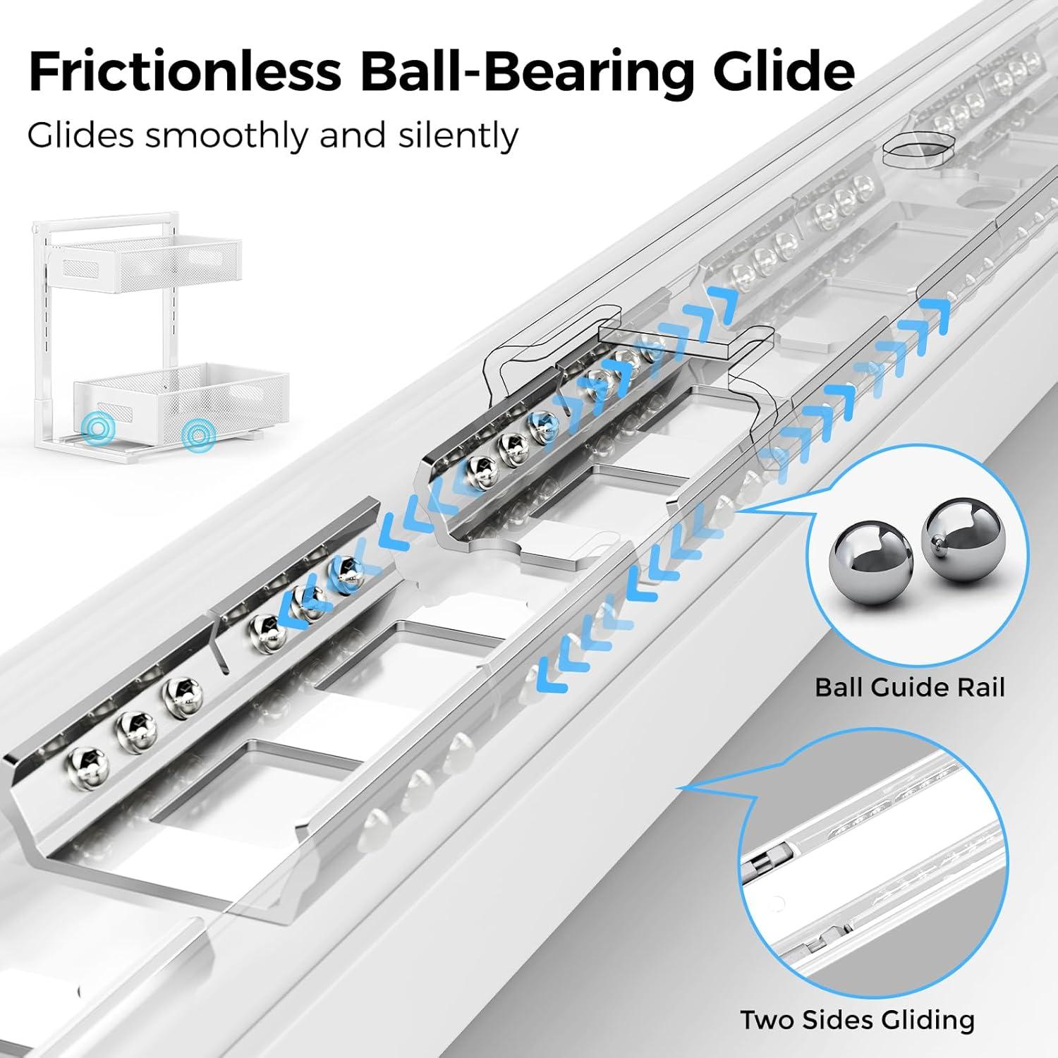 Organizador Bajo Fregadero HAIREALM 2 Niveles Ajustable Blanco