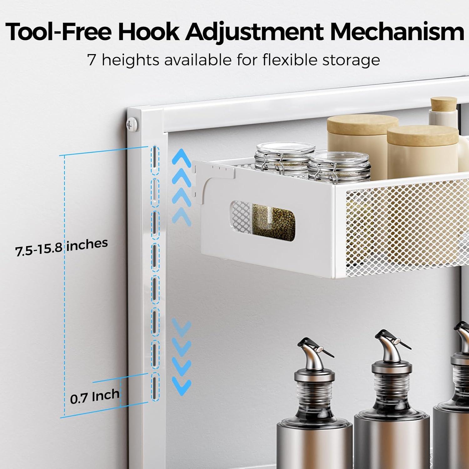 Organizador Bajo Fregadero HAIREALM 2 Niveles Ajustable Blanco