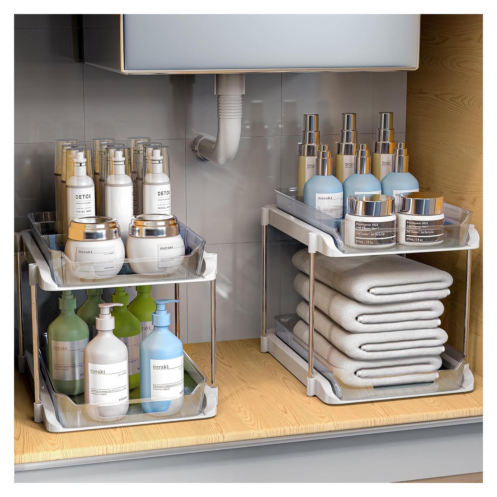 Organizador de 2 Niveles TOPITOP para Fregadero - Transparente