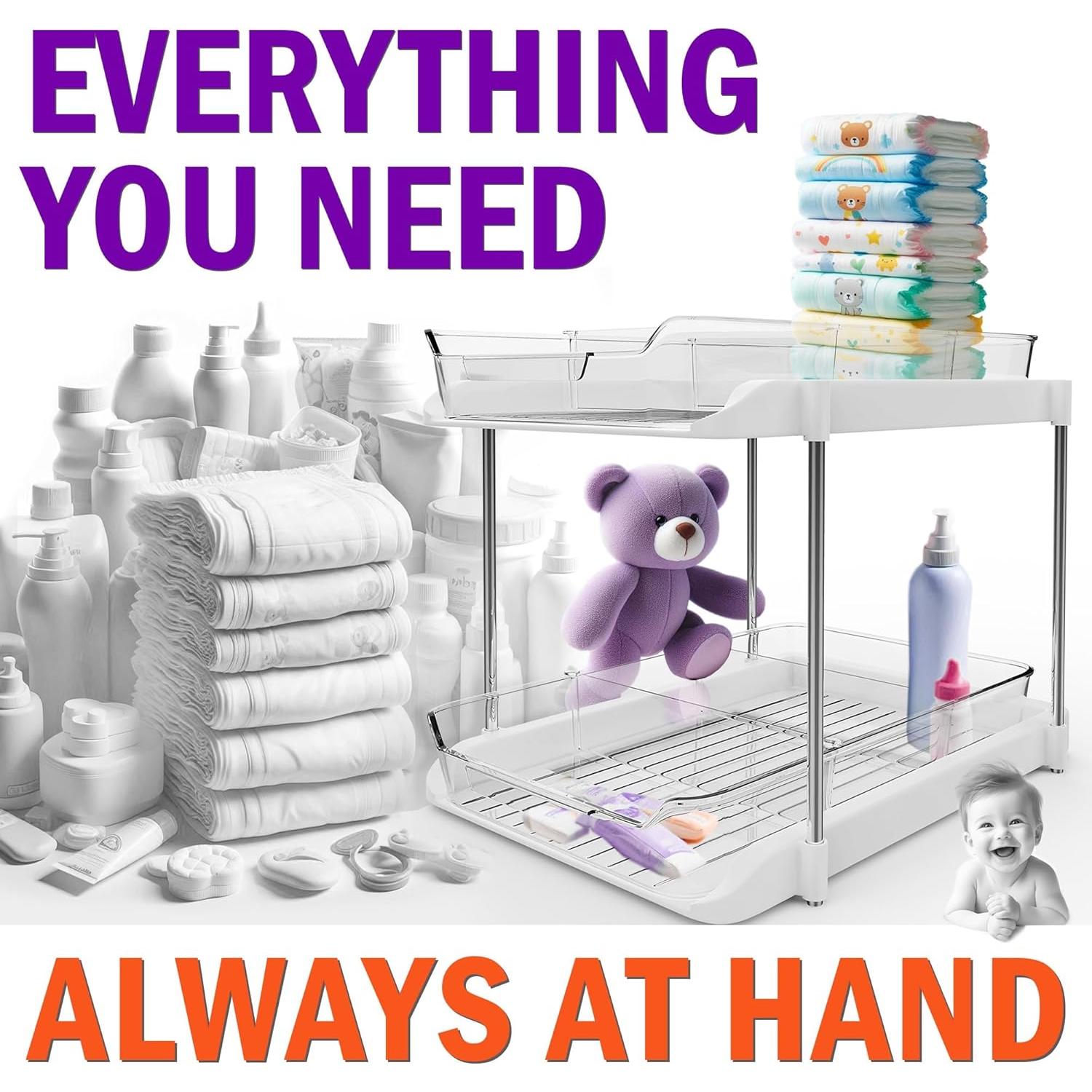 Organizador de 2 Niveles TOPITOP para Fregadero - Transparente