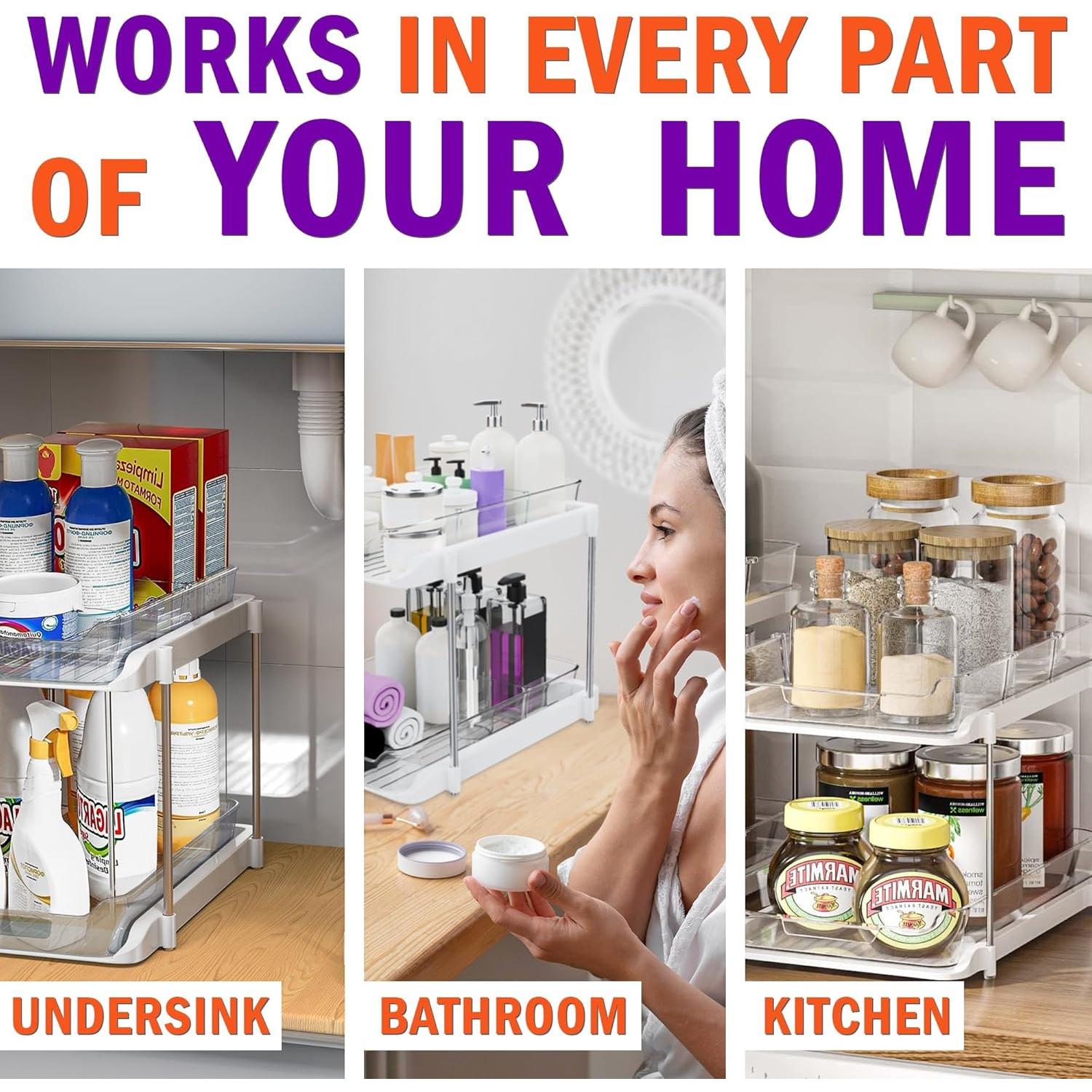 Organizador de 2 Niveles TOPITOP para Fregadero - Transparente