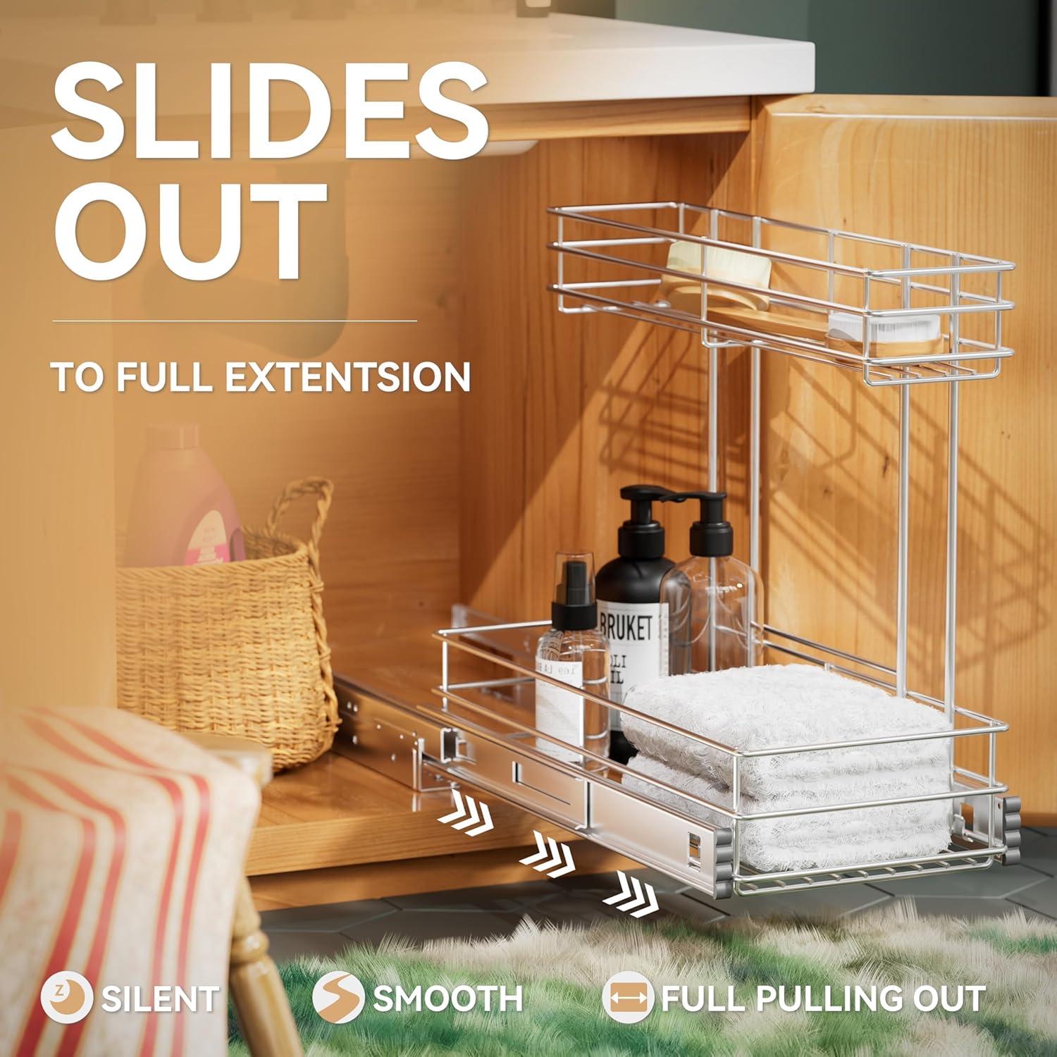 Organizador Bajo Fregadero STORKING 2 Niveles Cromado 40.64 cm